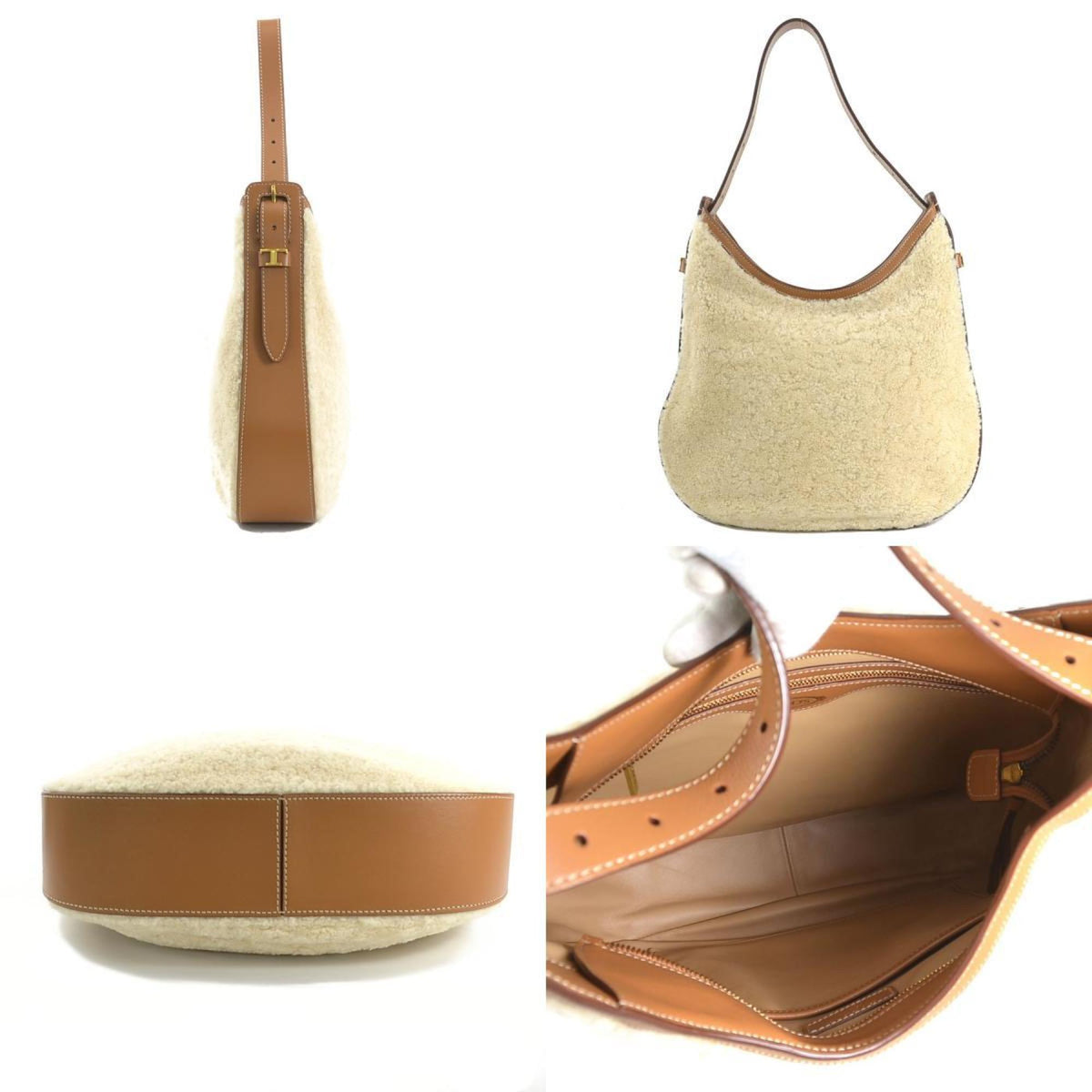 Tod's Beige Brown Leather Shoulder Bag (Pre-Owned)