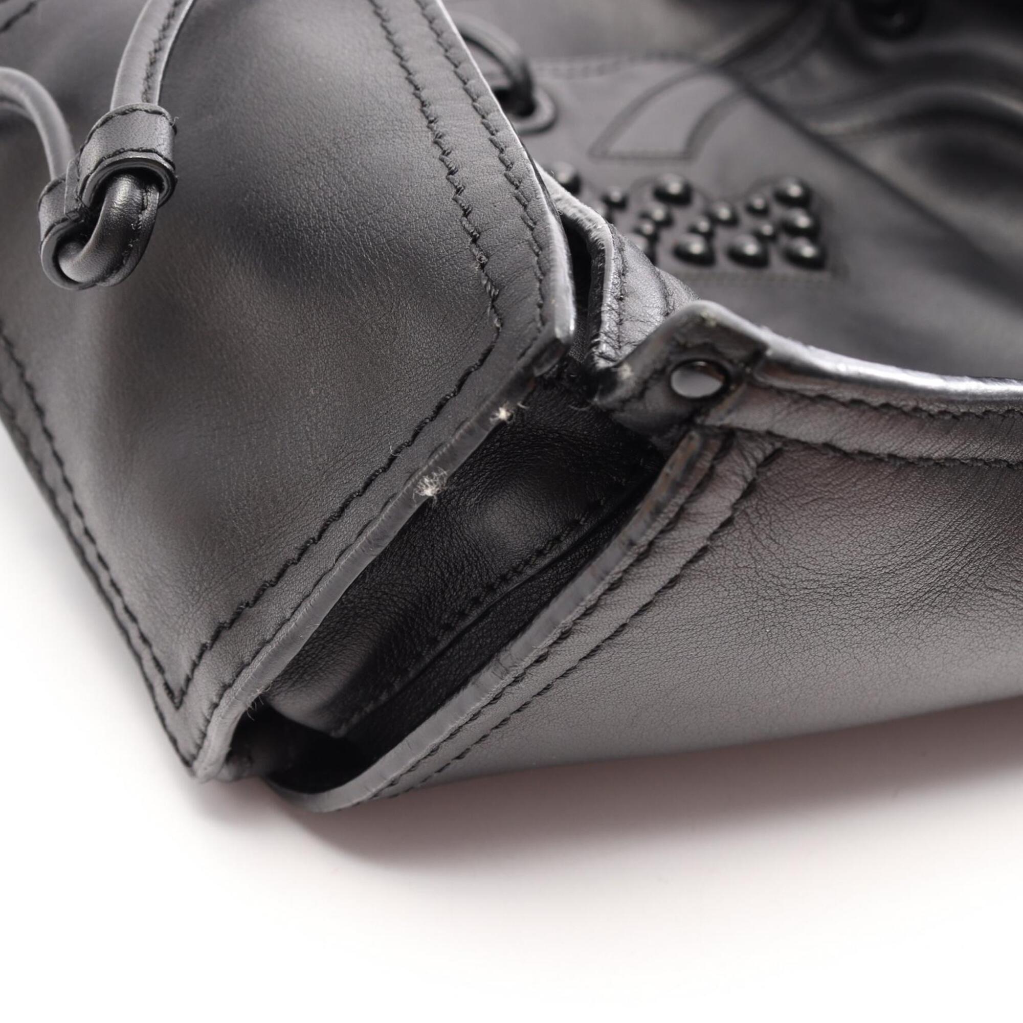 Loewe Black Leather Handbag Tote Bag (Pre-Owned)