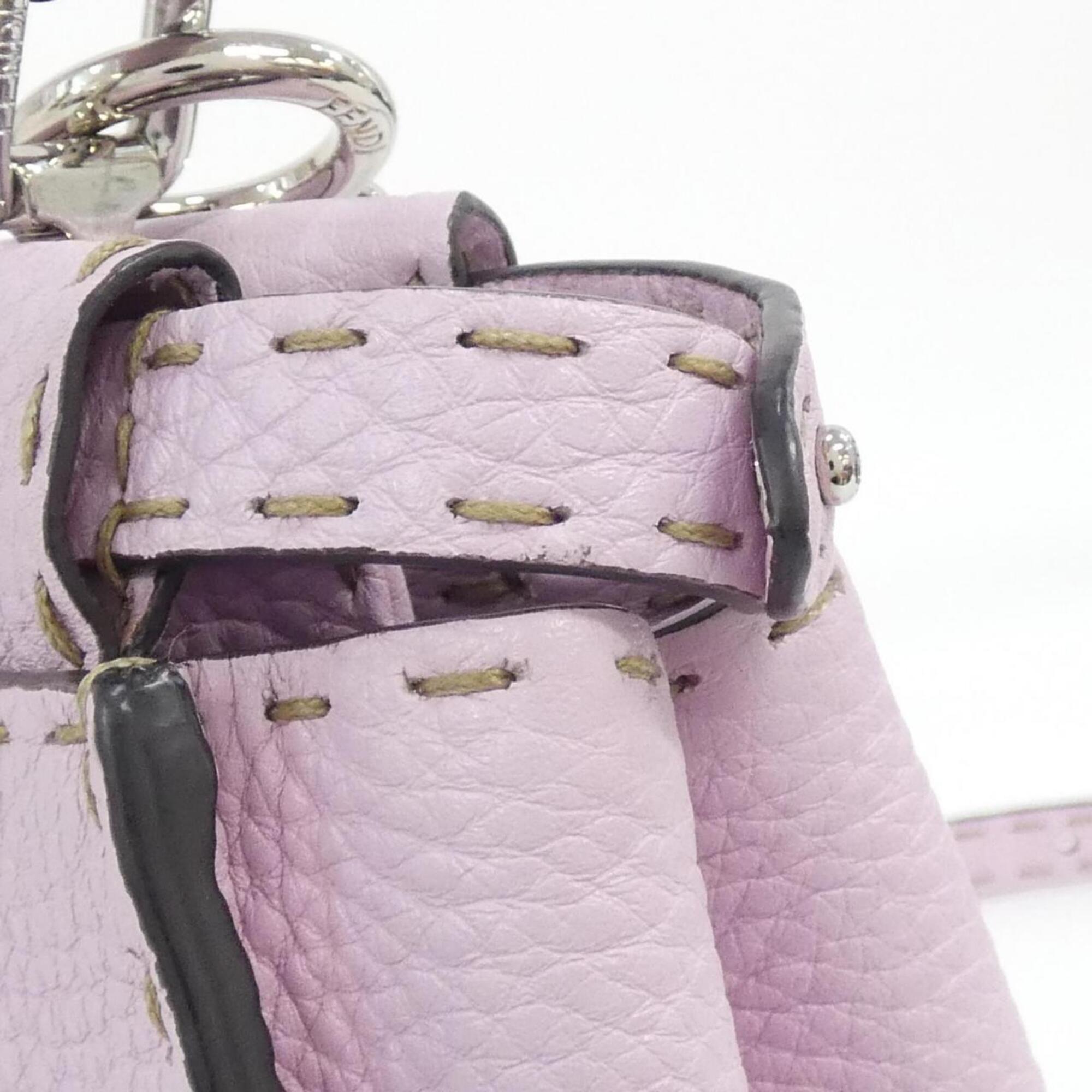 Fendi Selleria Pink Leather Handbag (Pre-Owned)