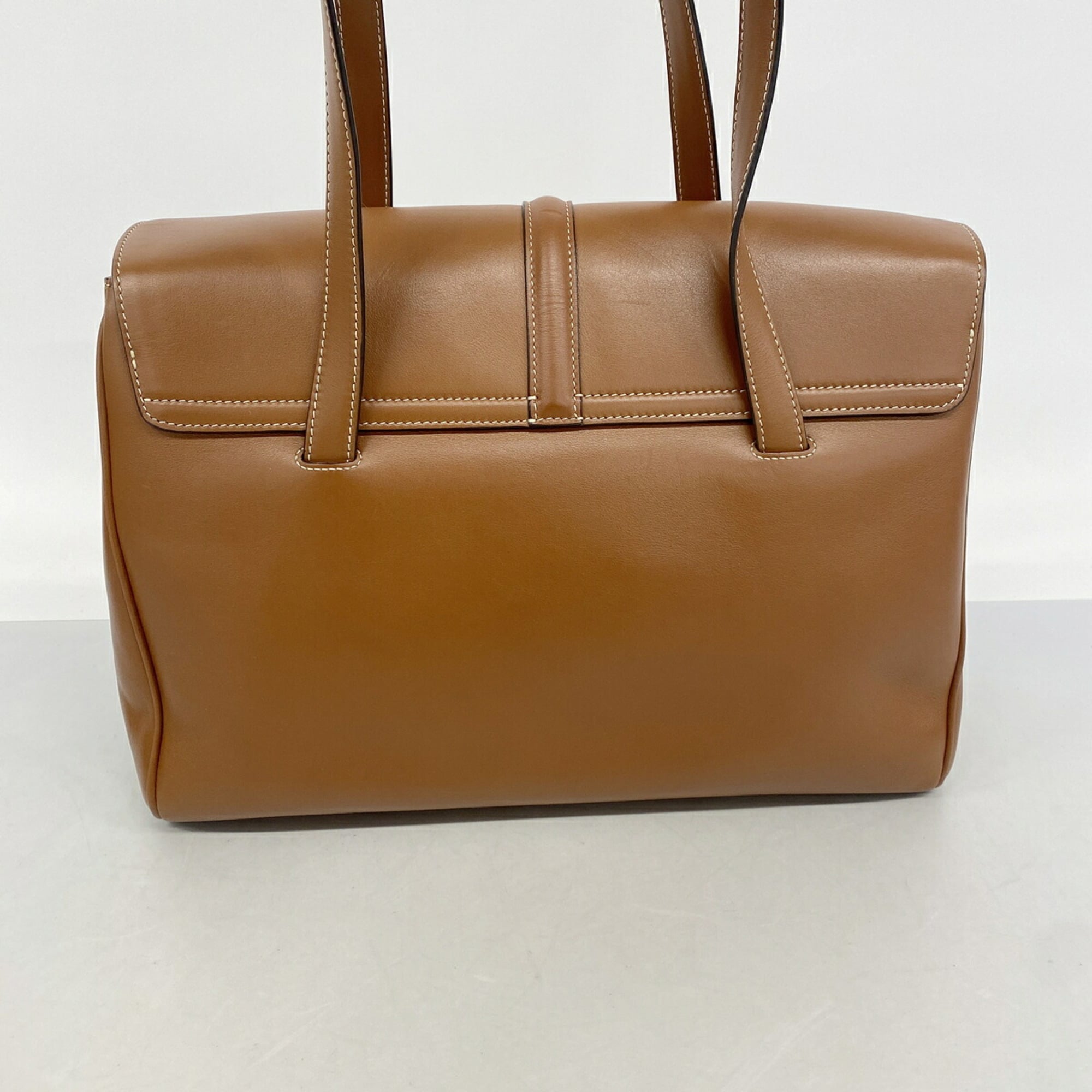 Celine Brown Leather Shoulder Bag (Pre-Owned)