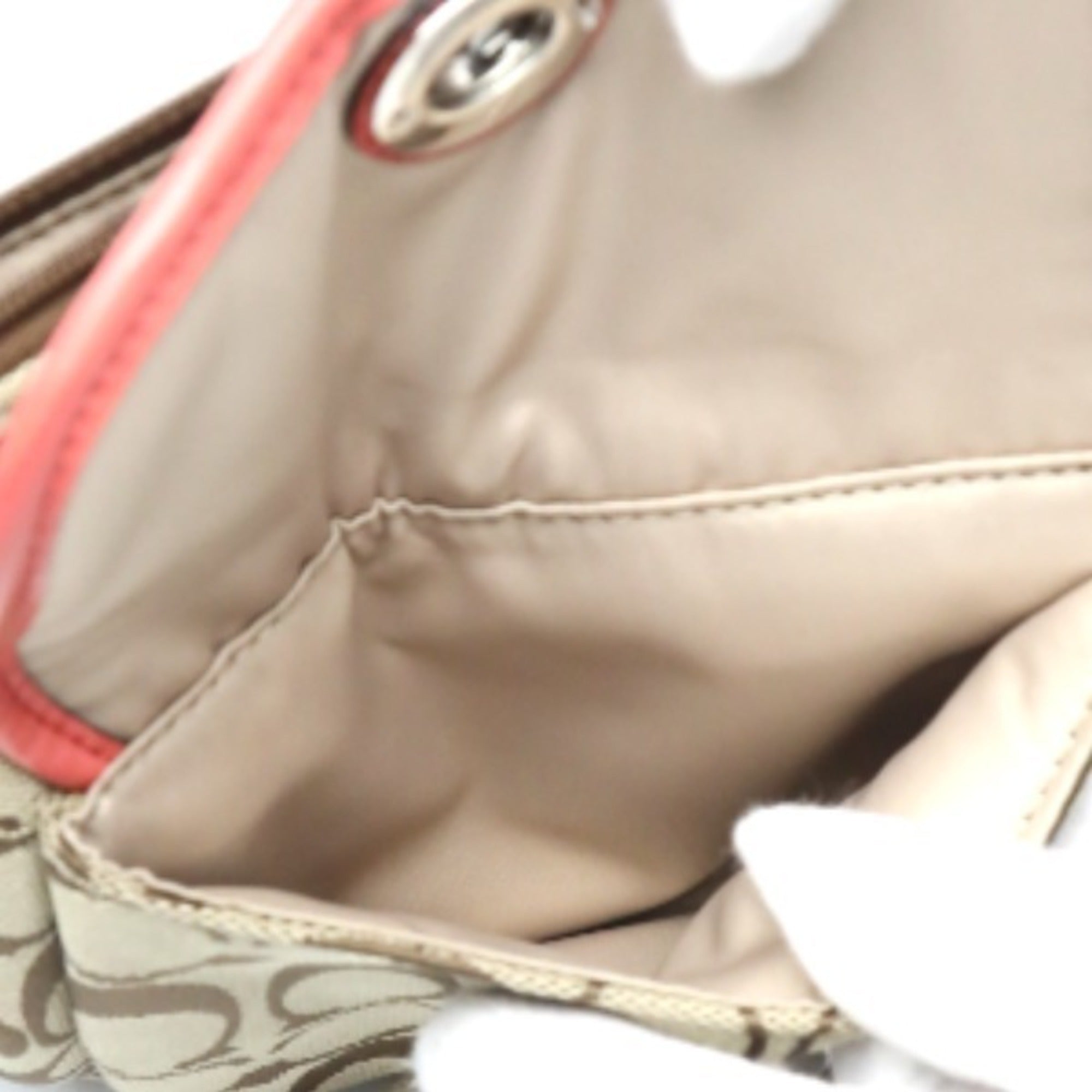 Coach Brown Pink Leather Shoulder Bag (Pre-Owned)