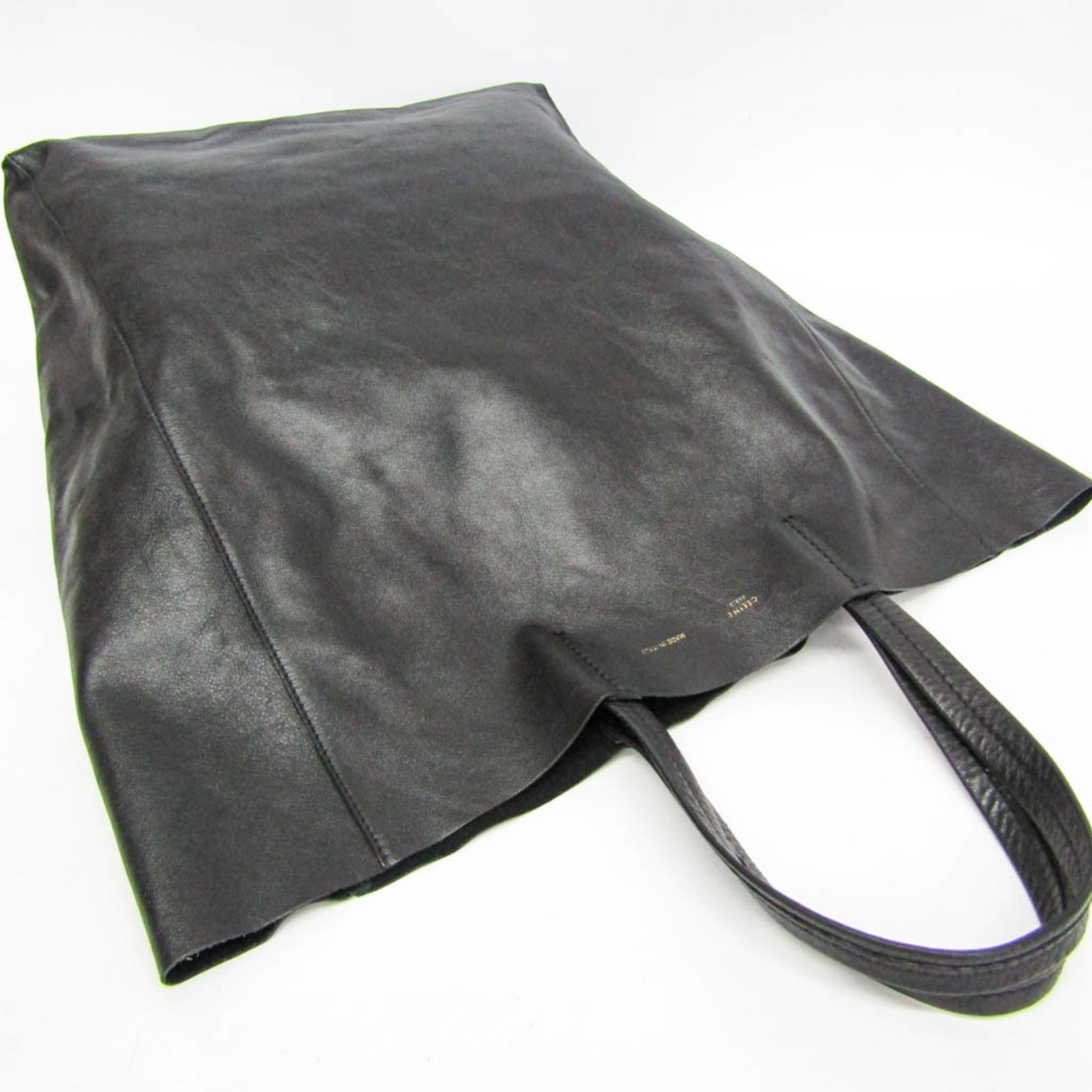 Celine Cabas Black Leather Tote Bag (Pre-Owned)