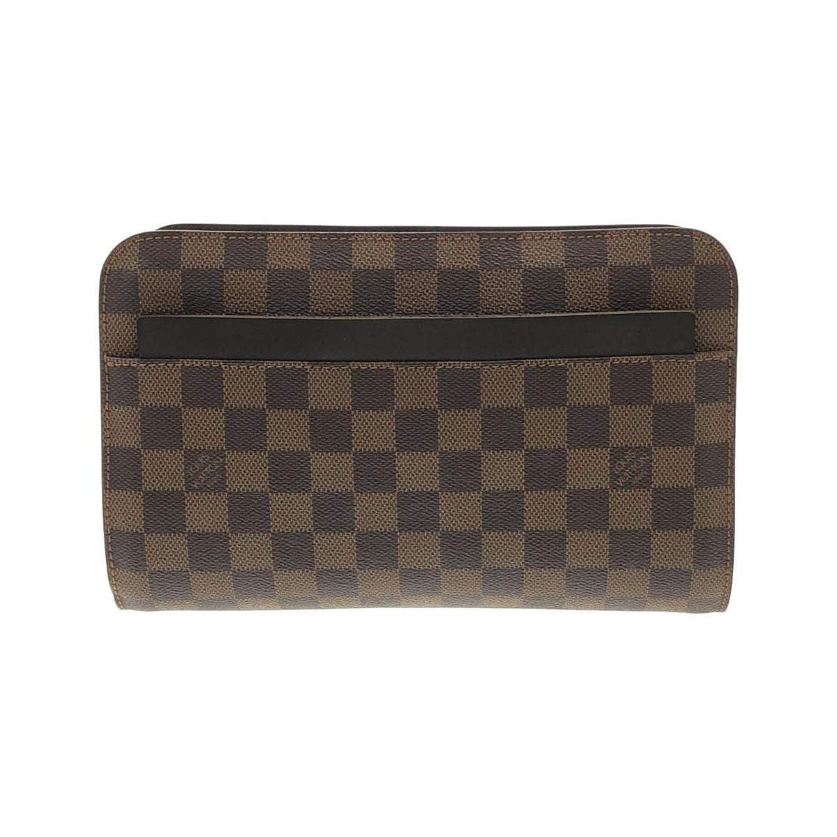 Louis Vuitton Ebene Coated Canvas Clutch Bag (Pre-Owned)