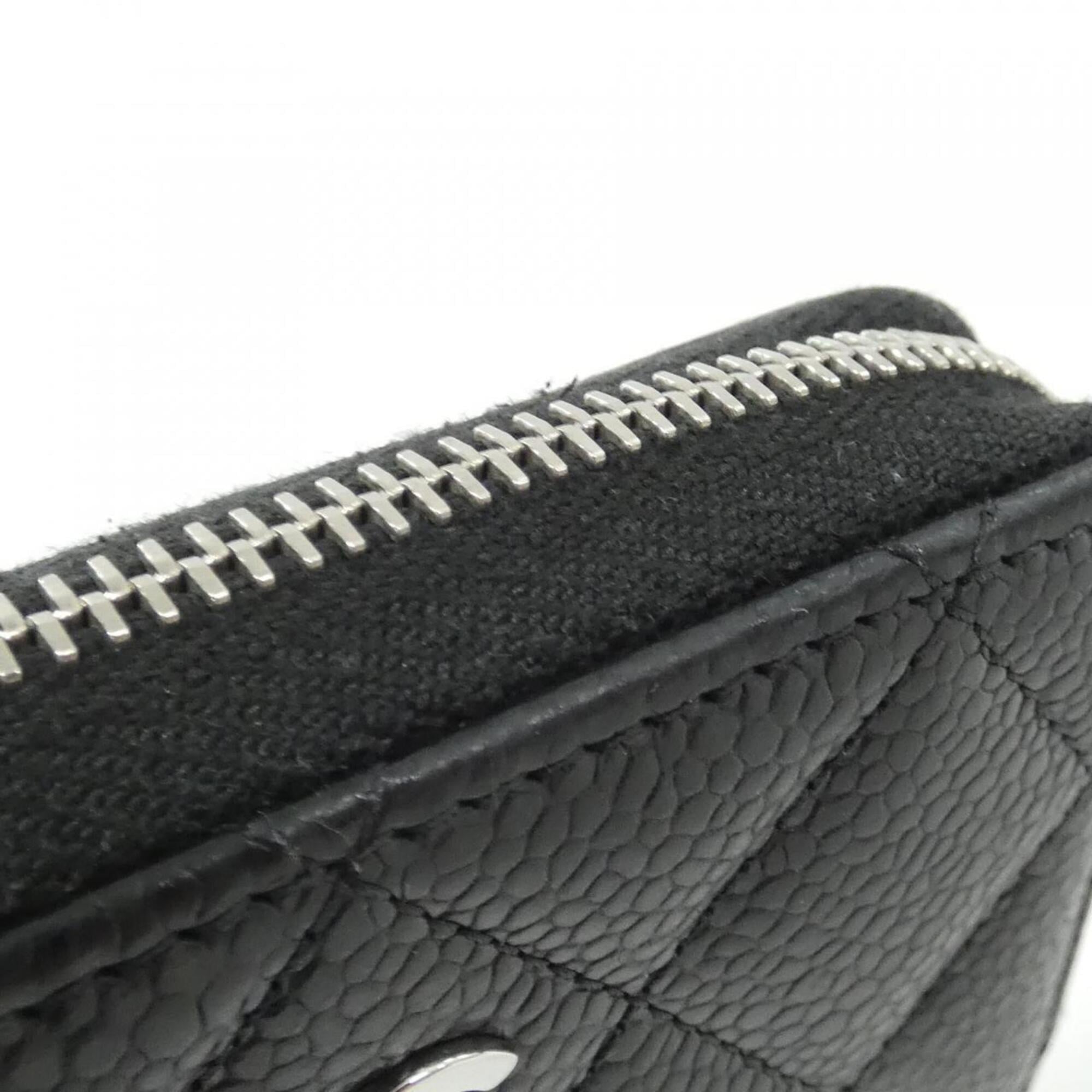 Chanel Black Grained Calfskin Coin Purse/Coin Case (Pre-Owned)