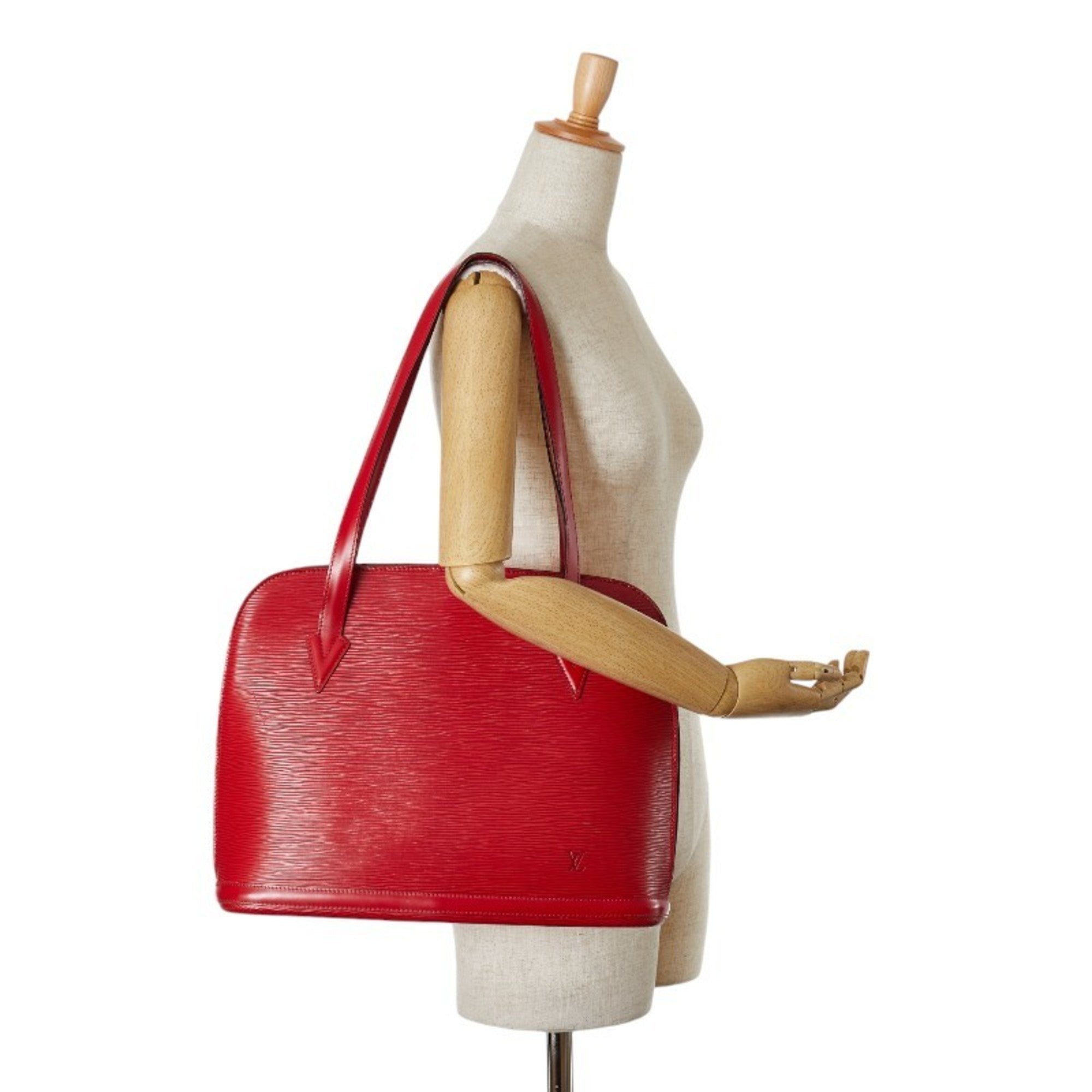 Louis Vuitton Castilian Red Epi Leather Shoulder Bag Tote Bag (Pre-Owned)