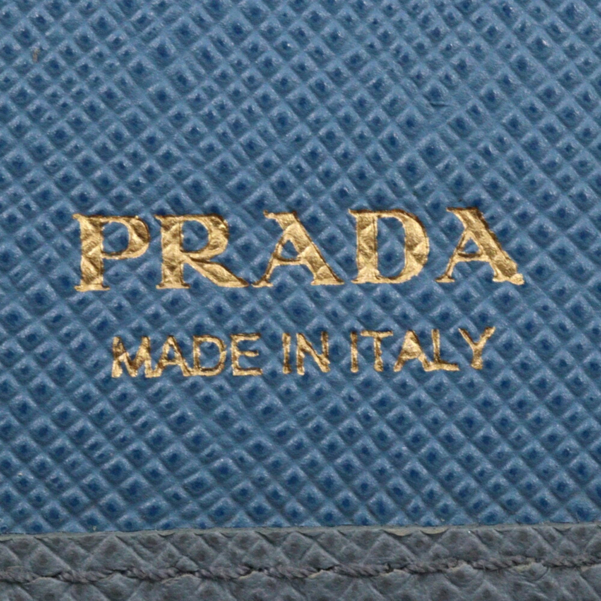 Prada Astrale Light Blue Saffiano Wallet (Bi-Fold) (Pre-Owned)
