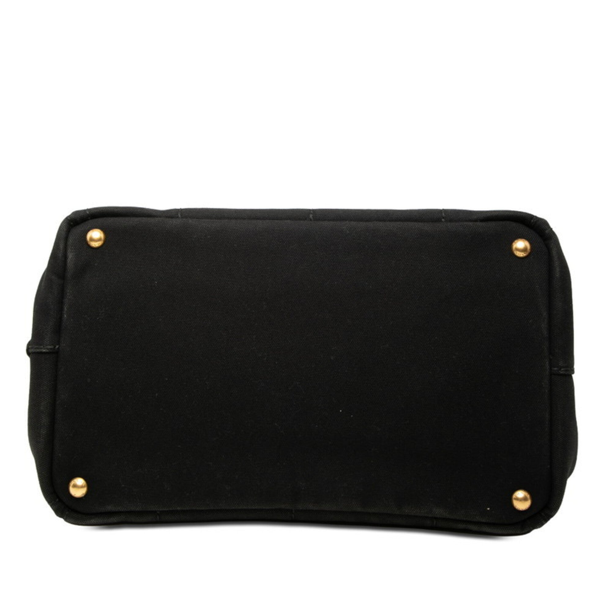 Prada Black Canapa Handbag Tote Bag (Pre-Owned)