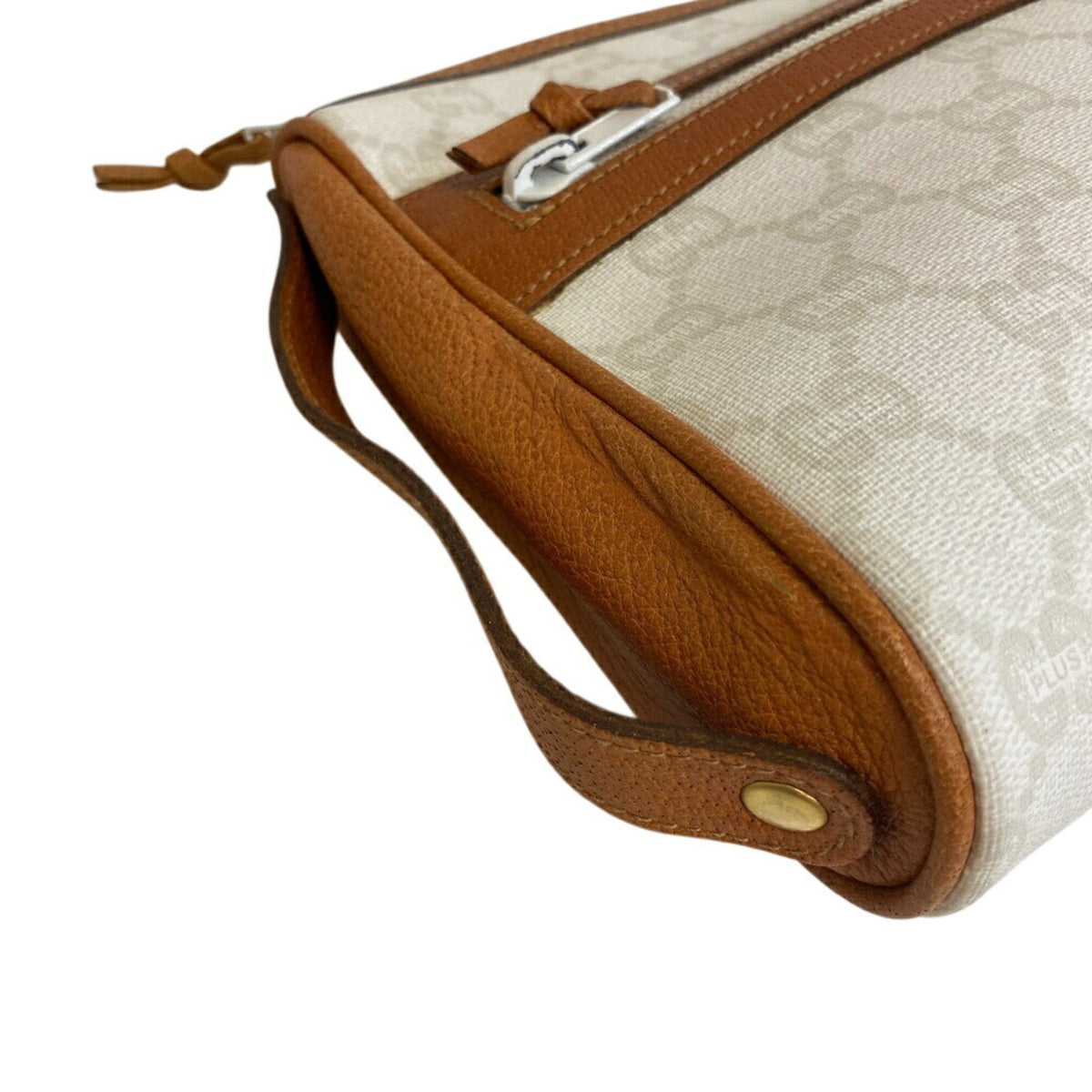 Gucci Gg Plus White Pvc Clutch Bag (Pre-Owned)