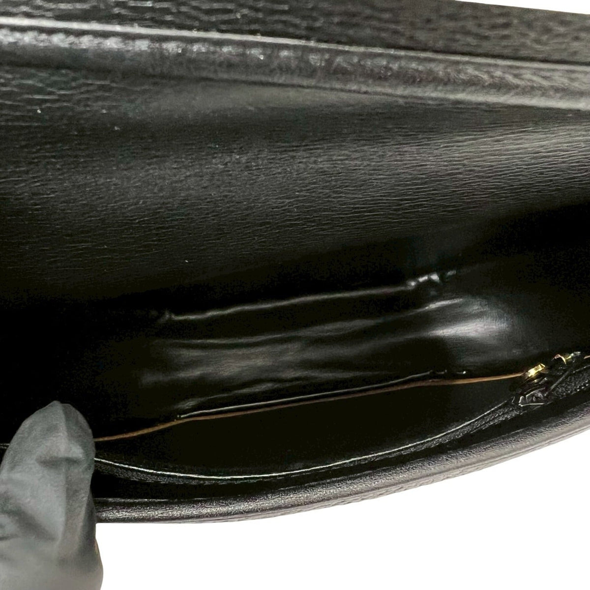 Christian Dior Black Brown Leather Pochette Shoulder Bag (Pre-Owned)