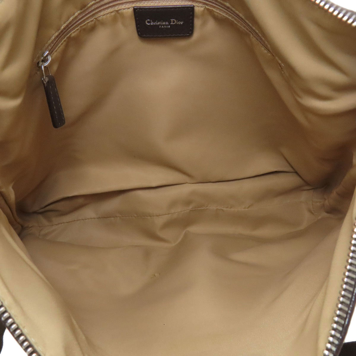 Christian Dior Brown Canvas Leather Shoulder Bag (Pre-Owned)
