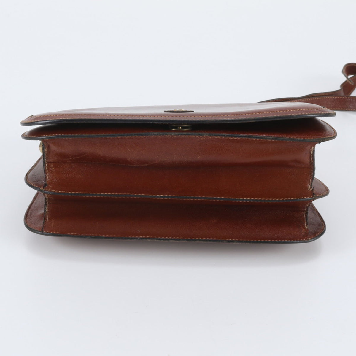 Bally Brown Leather Crossbody Bag Handbag Shoulder Bag Tote Bag (Pre-Owned)