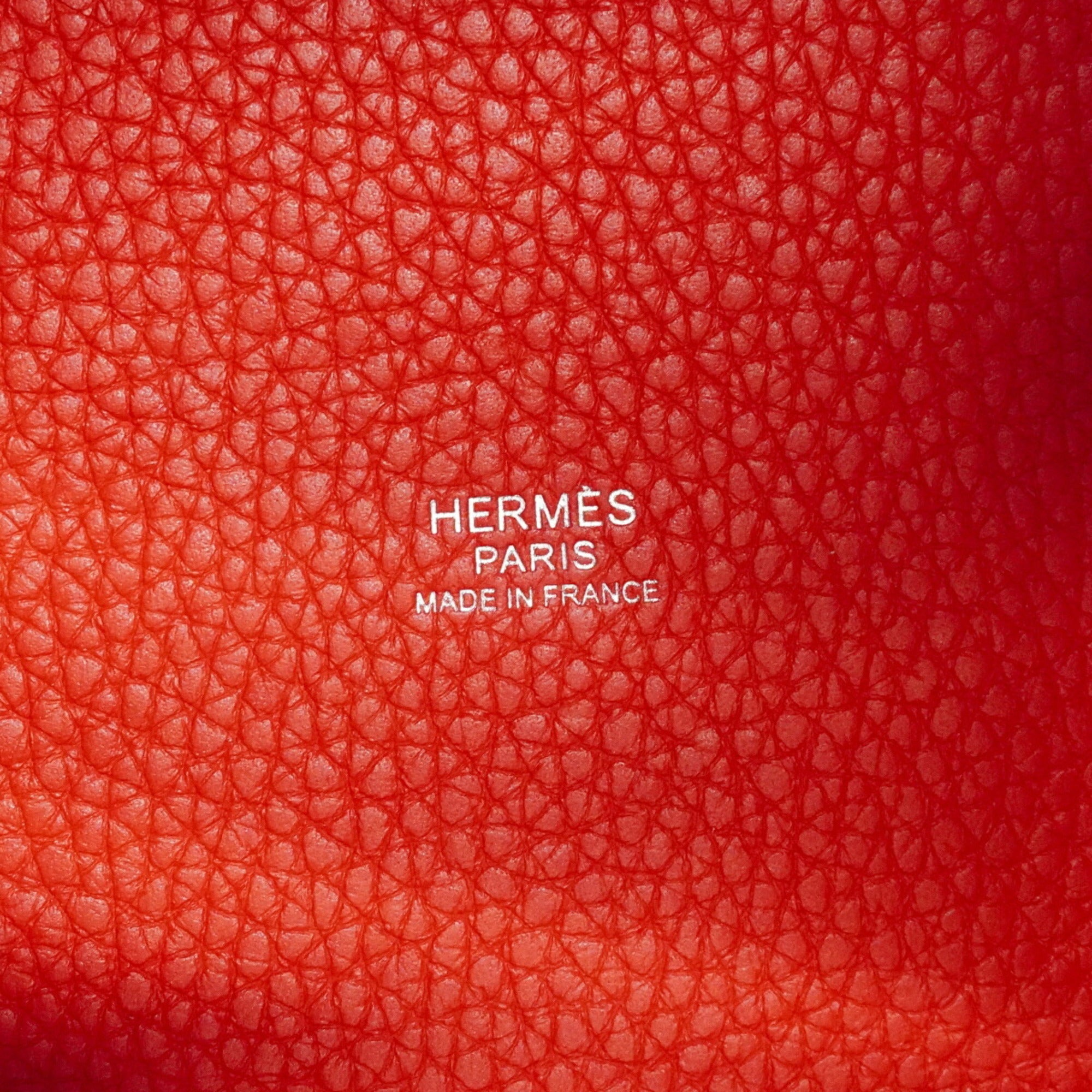 Hermes Pink Taurillon Clemence Leather Handbag (Pre-Owned)