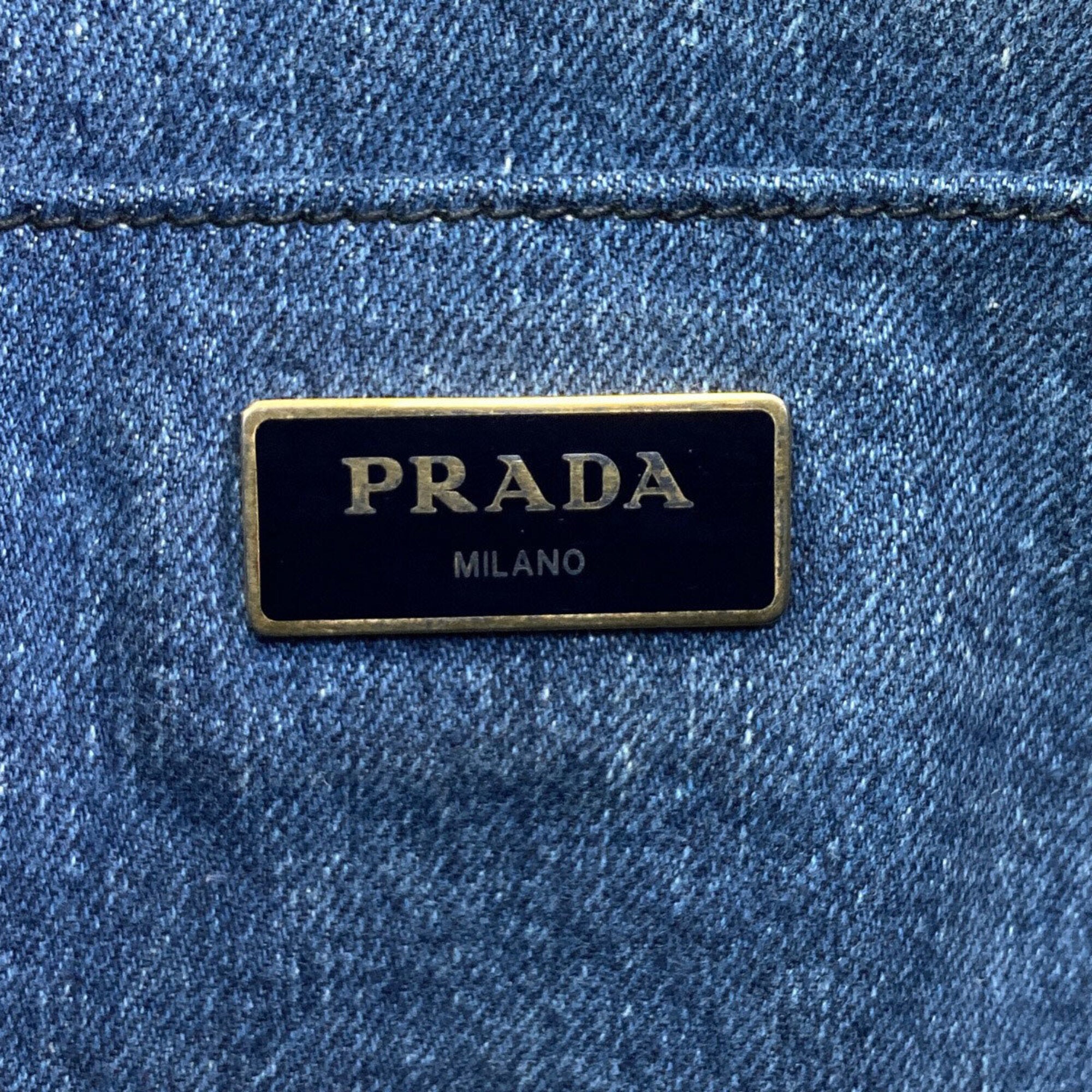Prada Blue Denim Handbag (Pre-Owned)