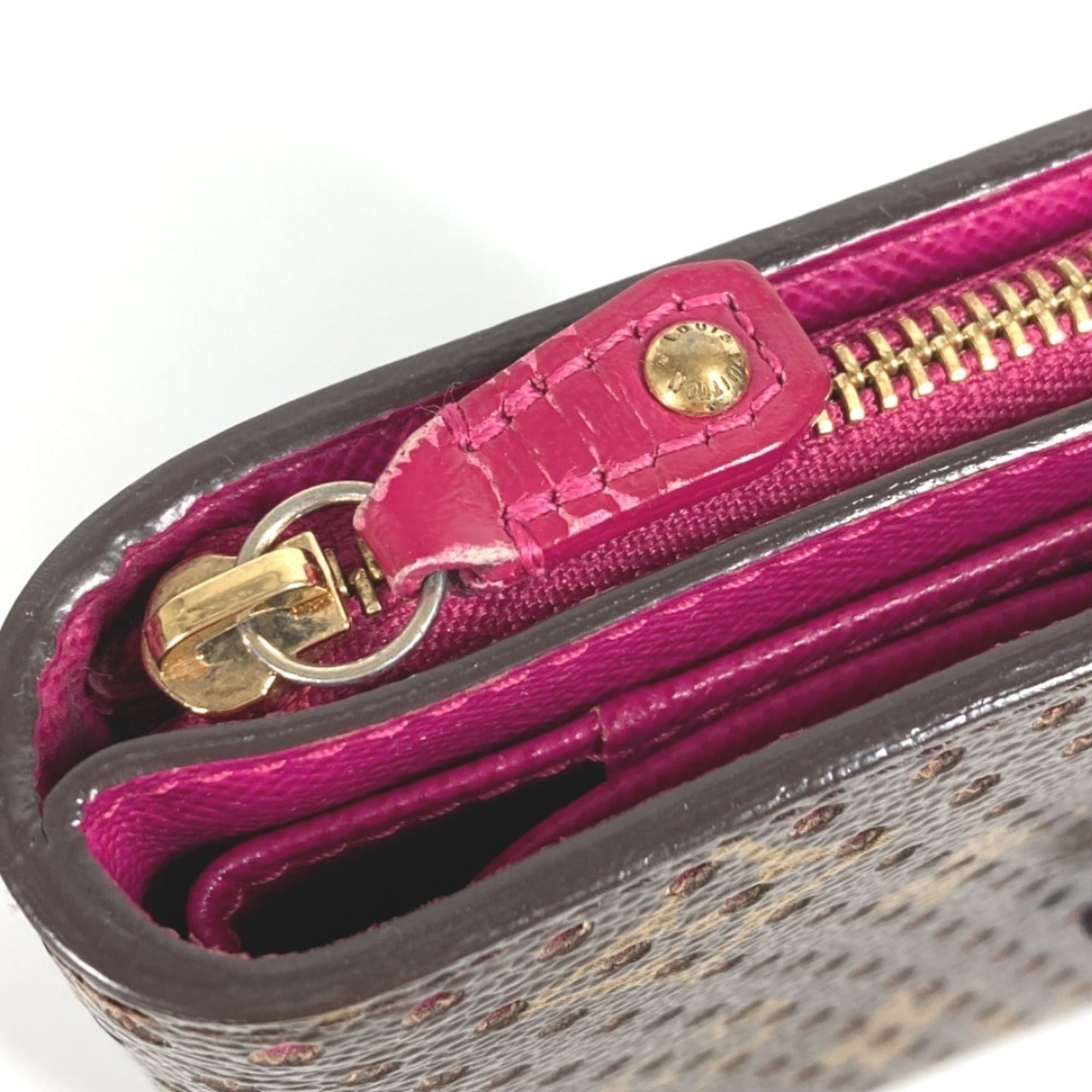 Louis Vuitton Monogram Fuchsia Pink Monogram Pink Monogram Perforated Wallet (Bi-Fold) (Pre-Owned)