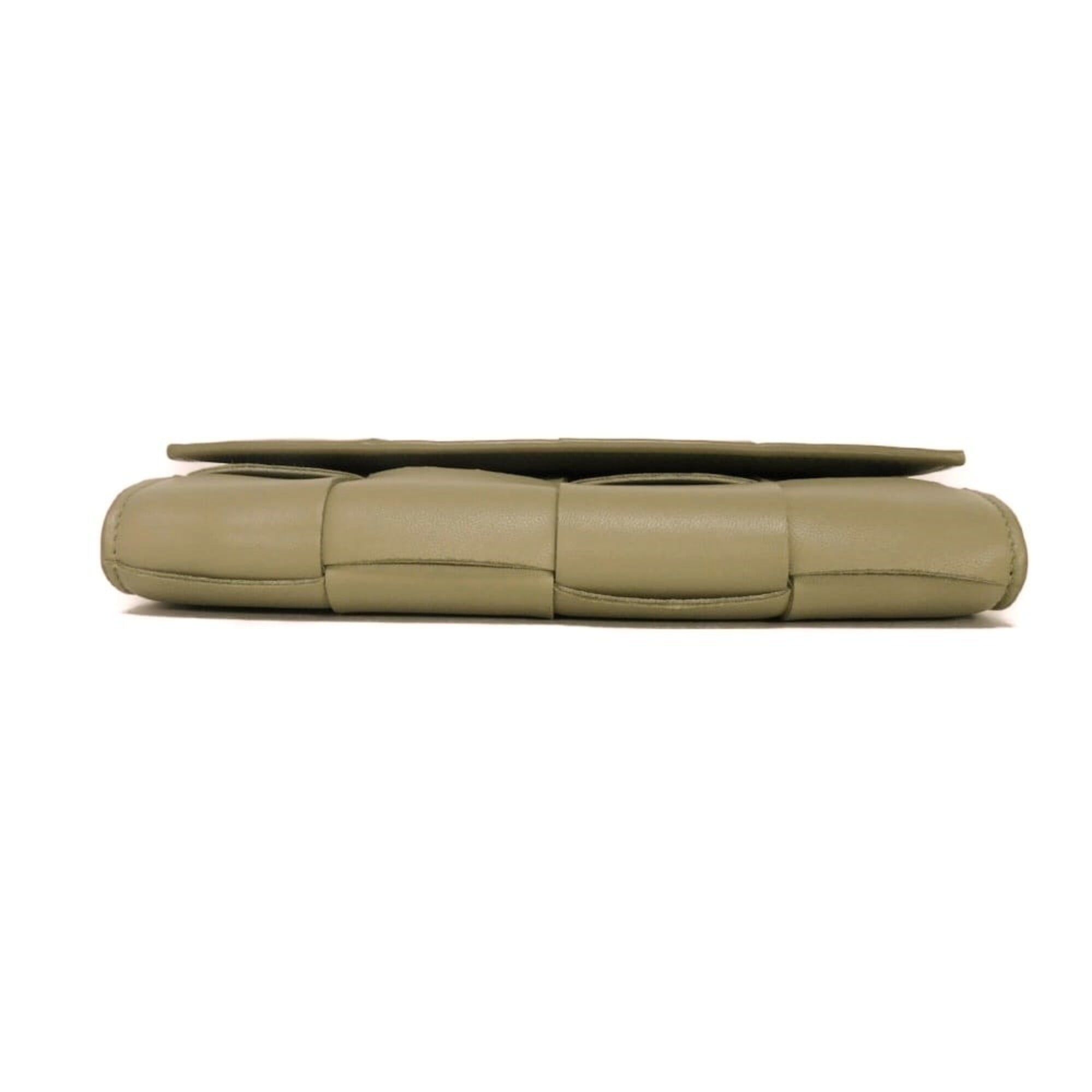 Bottega Veneta Green Intrecciato Long Wallet (Bi-Fold) (Pre-Owned)