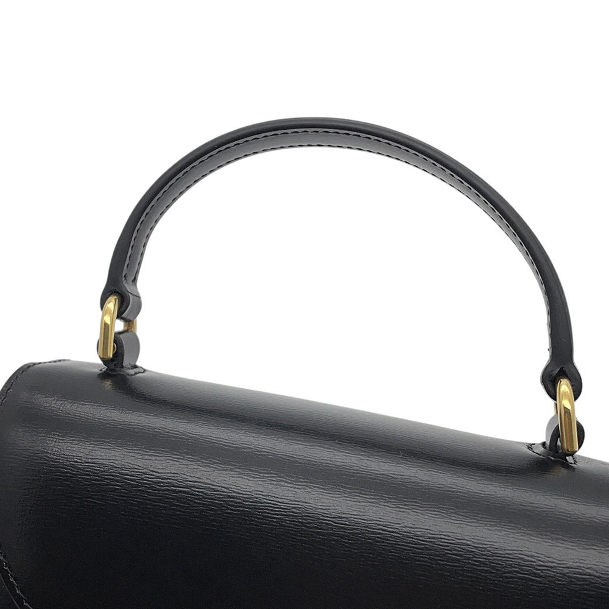 Celine Black Leather Handbag Shoulder Bag (Pre-Owned)