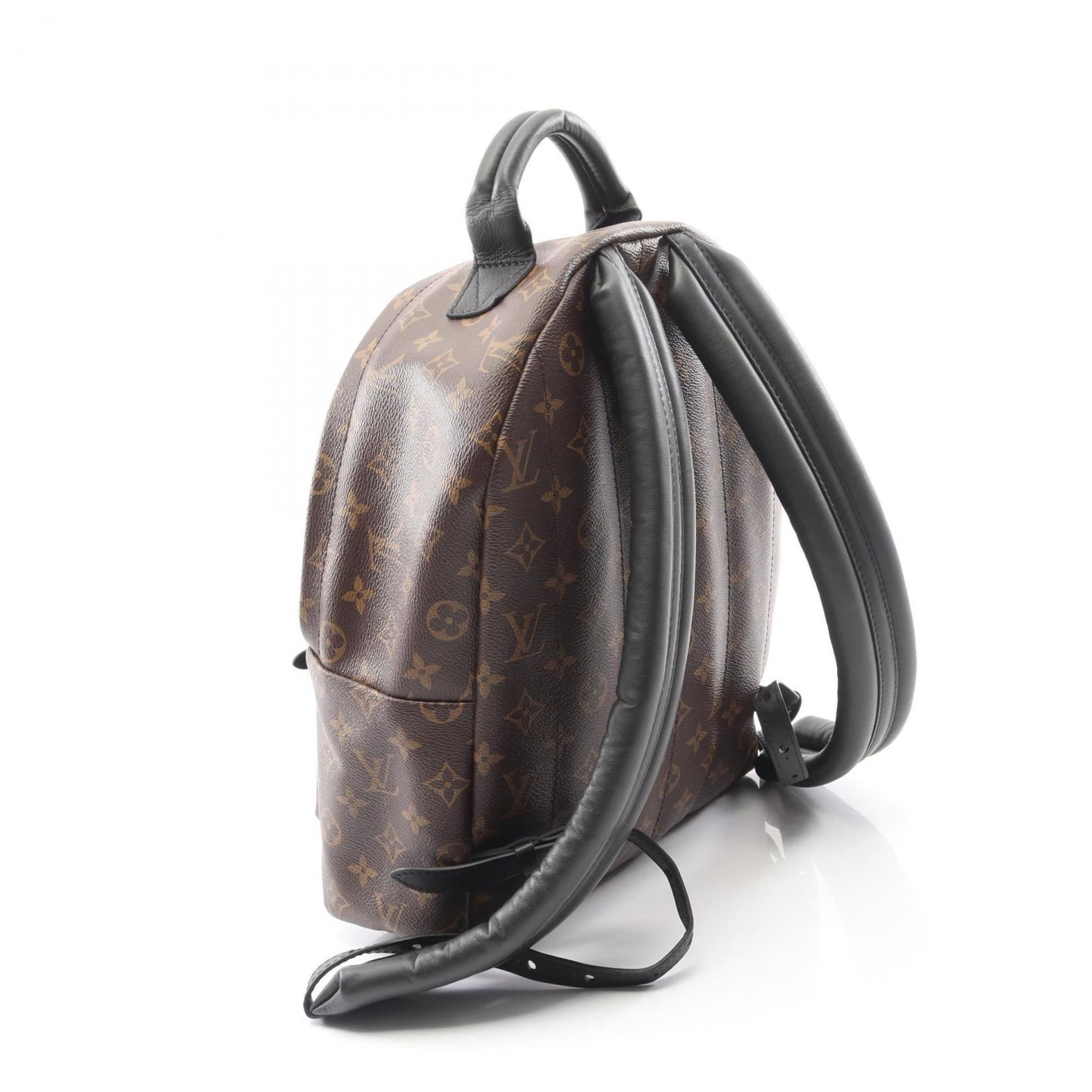 Louis Vuitton Brown Coated Canvas Leather Backpack Handbag (Pre-Owned)