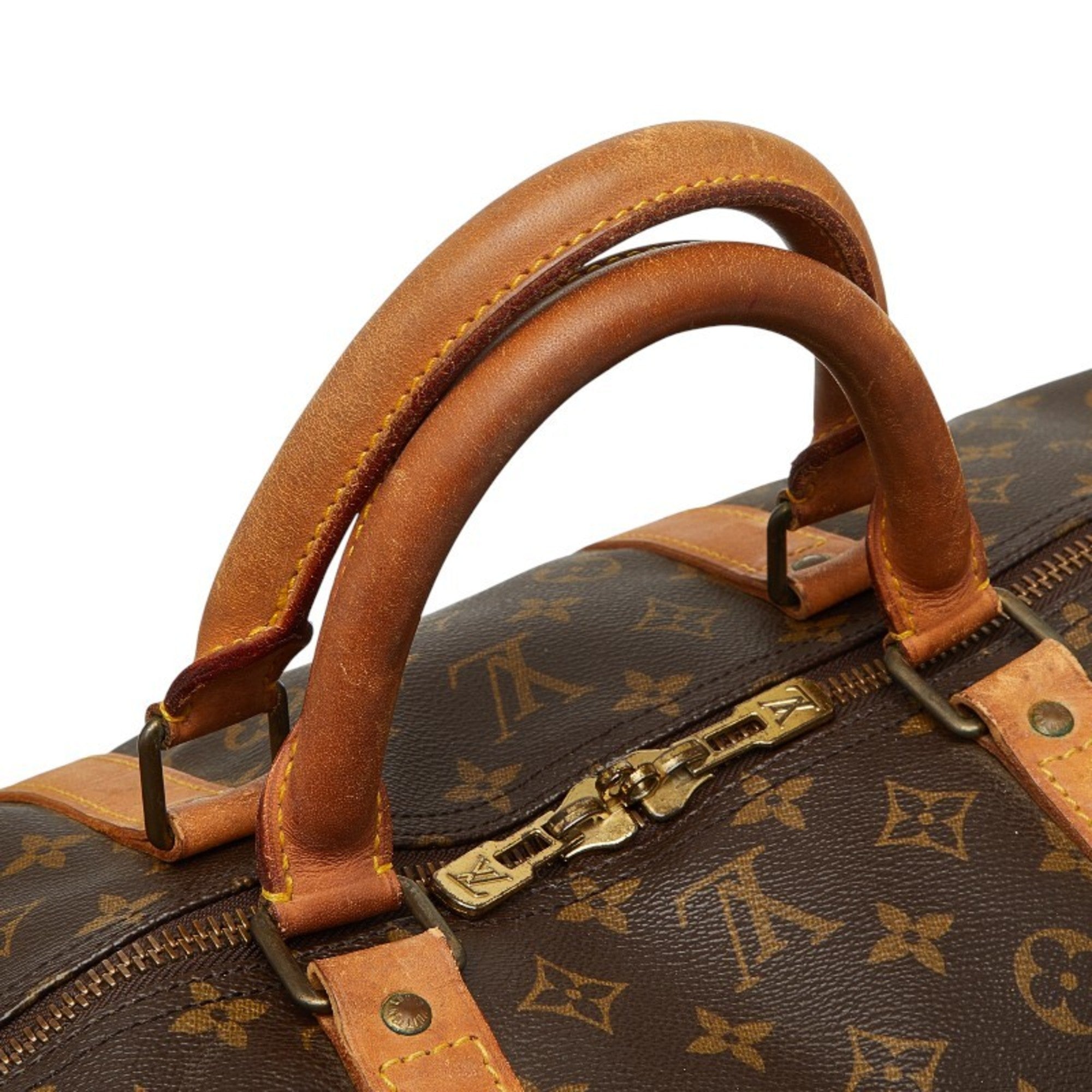 Louis Vuitton Brown Pvc Leather Boston Bag (Pre-Owned)