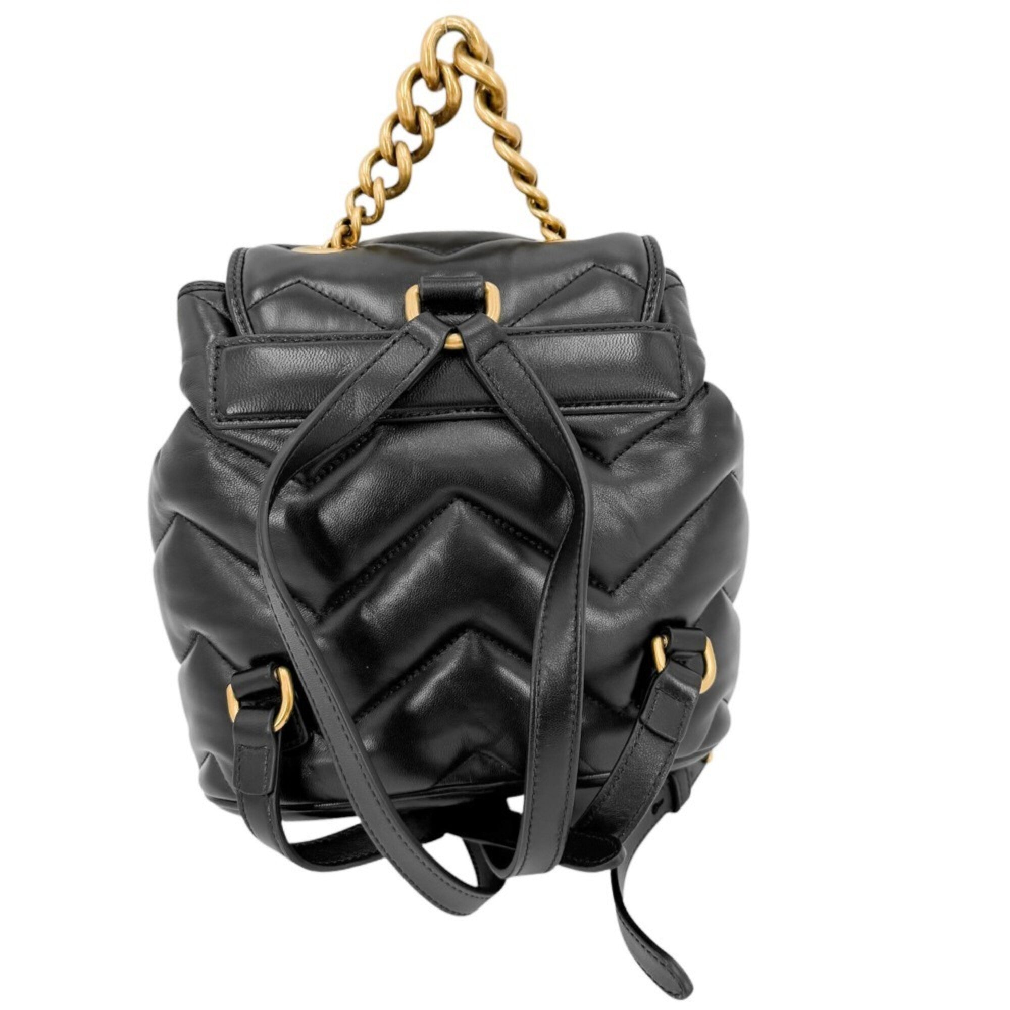 Gucci Black Leather Backpack (Pre-Owned)