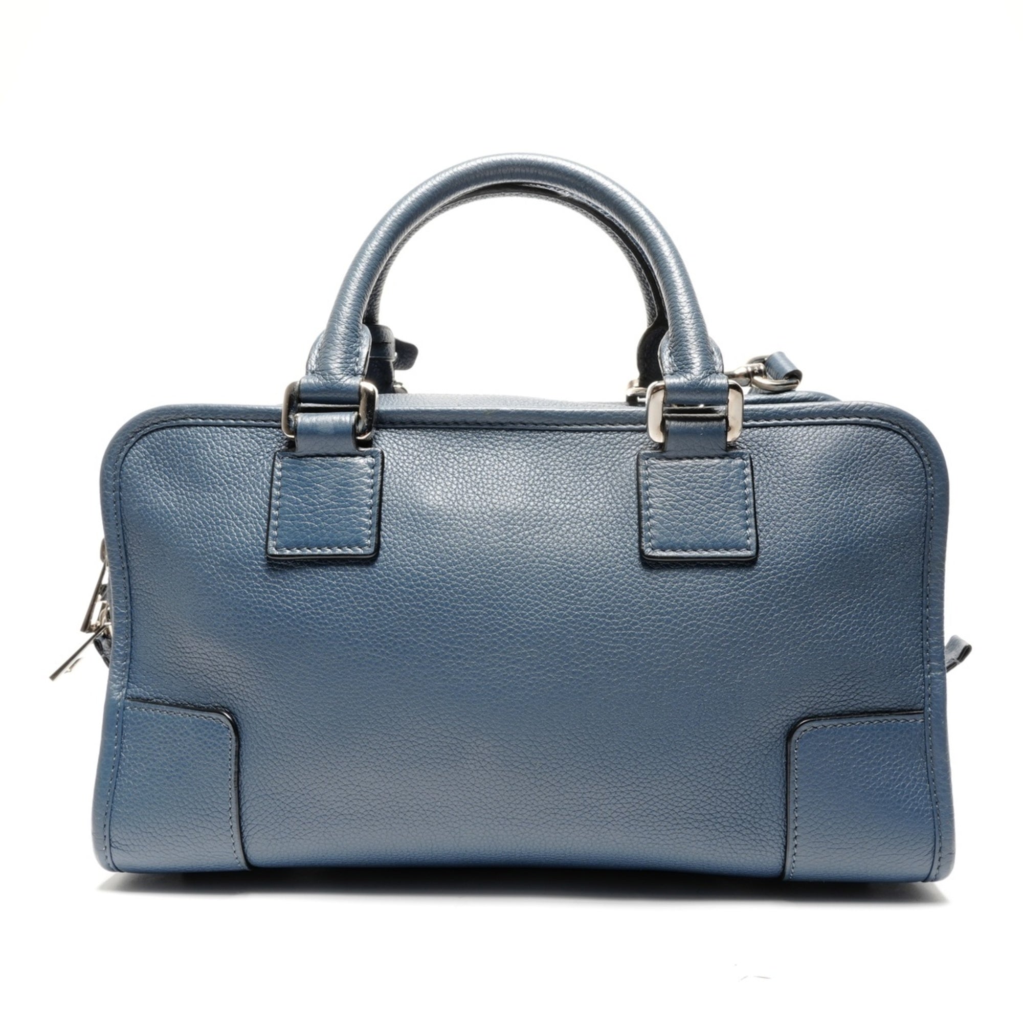 Loewe Amazona Blue Leather Shoulder Bag (Pre-Owned)