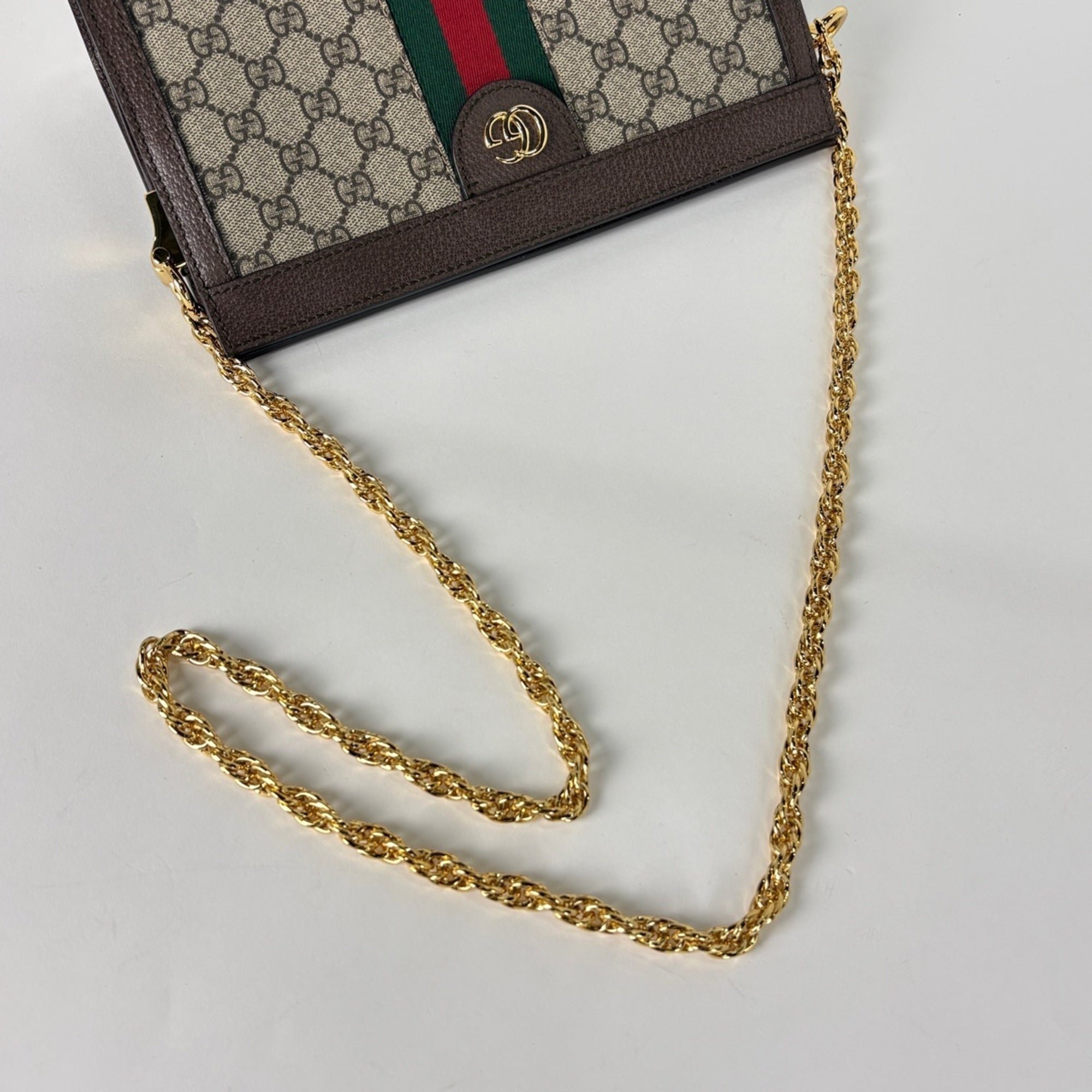 Gucci Beige Brown Gg Supreme Shoulder Bag (Pre-Owned)