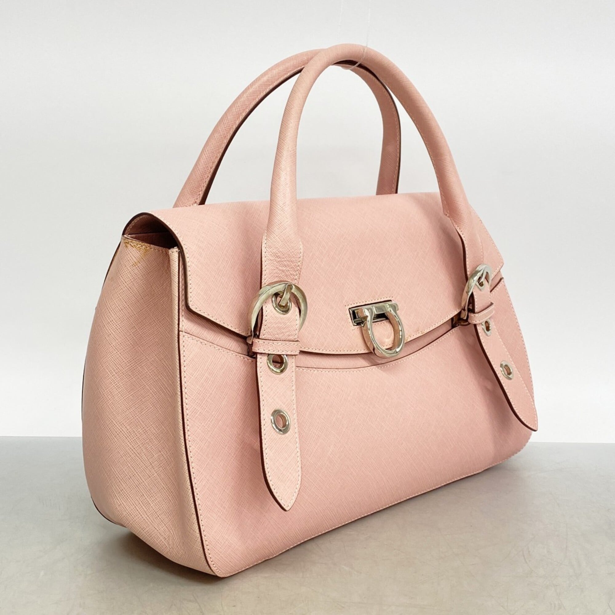 Salvatore Ferragamo Pink Leather Handbag (Pre-Owned)