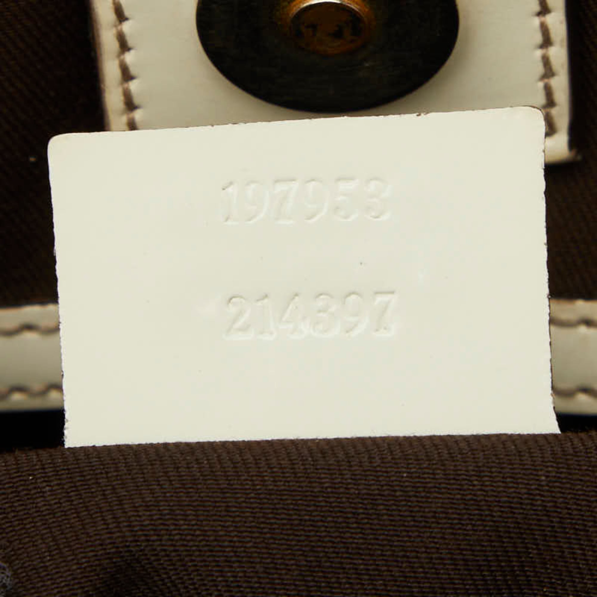 Gucci Beige White Pvc Patent Leather Tote Bag (Pre-Owned)