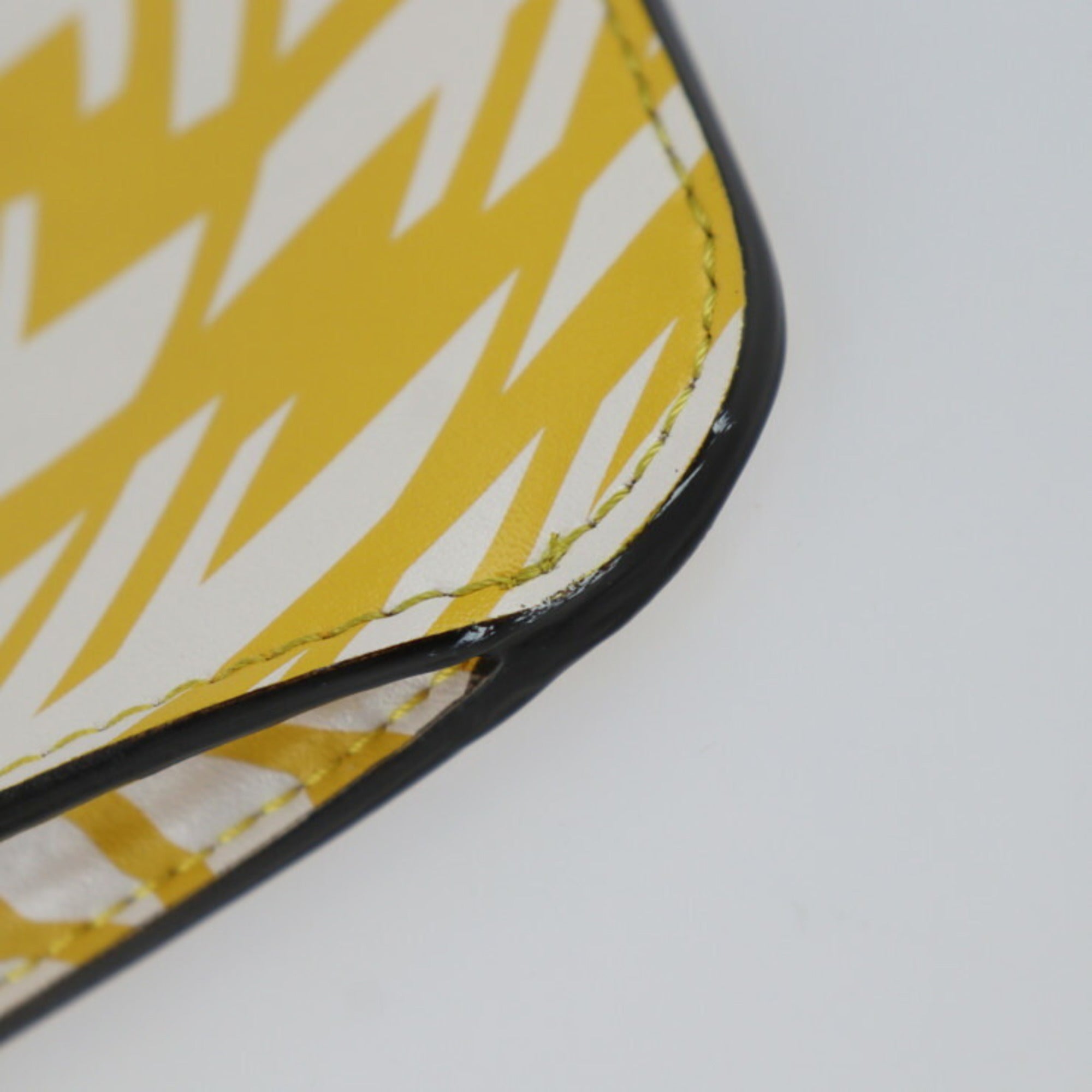 Fendi Yellow Leather Pochette Pouch Shoulder Bag (Pre-Owned)