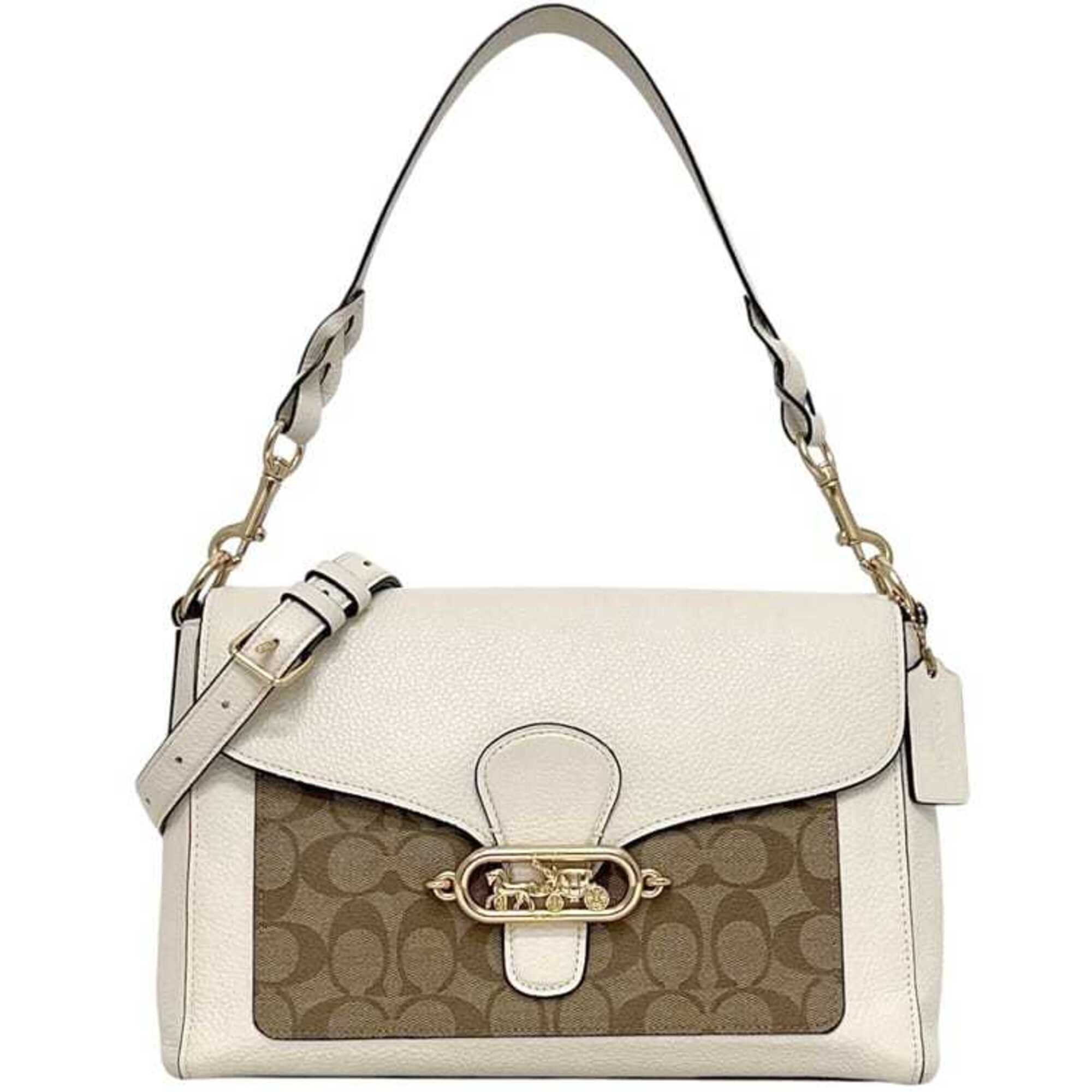 Coach White Leather Shoulder Bag (Pre-Owned)
