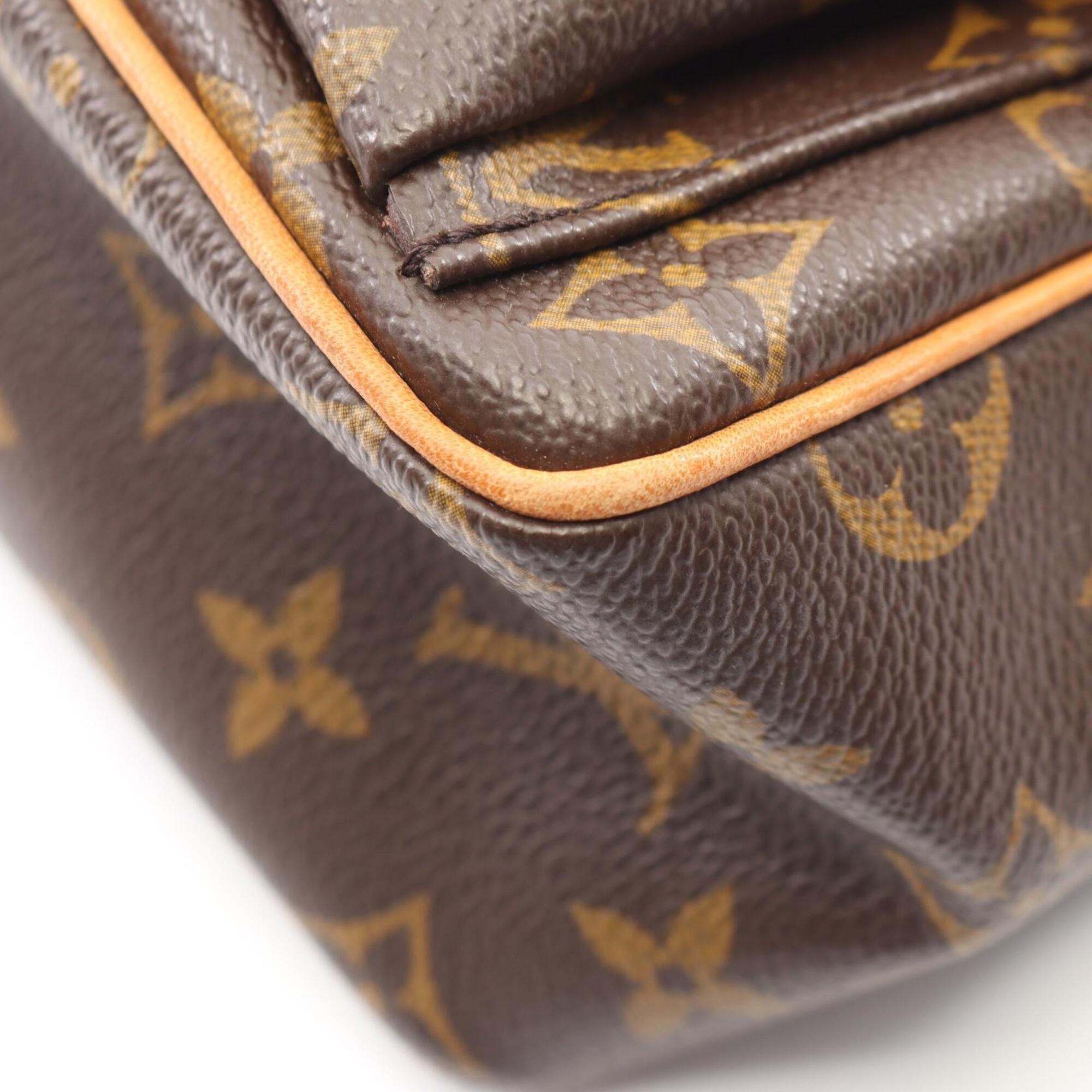 Louis Vuitton Brown Monogram Coated Canvas Leather Shoulder Bag (Pre-Owned)