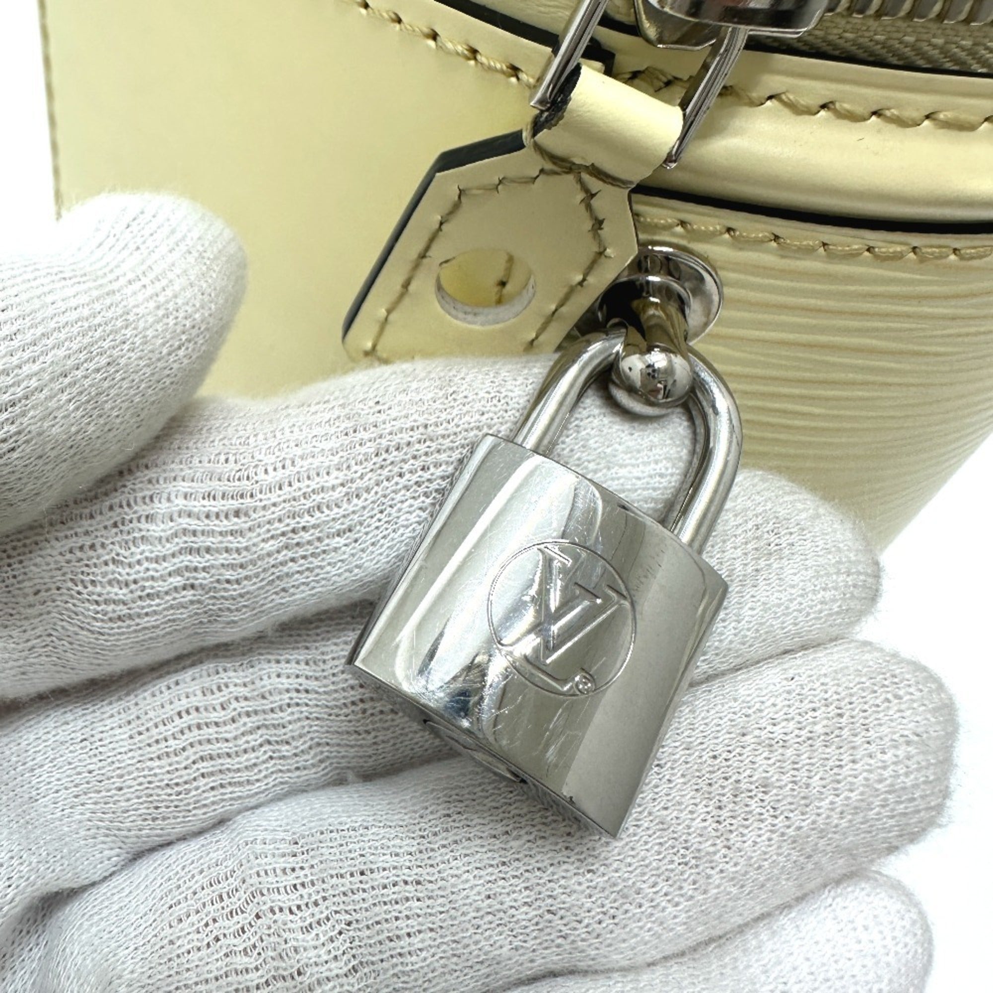 Louis Vuitton Beige Epi Leather Handbag Vanity Bag (Pre-Owned)