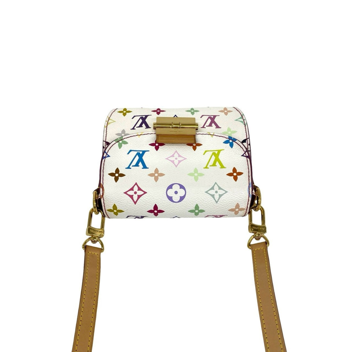 Louis Vuitton Multi-Color White Leather Pvc Shoulder Bag (Pre-Owned)