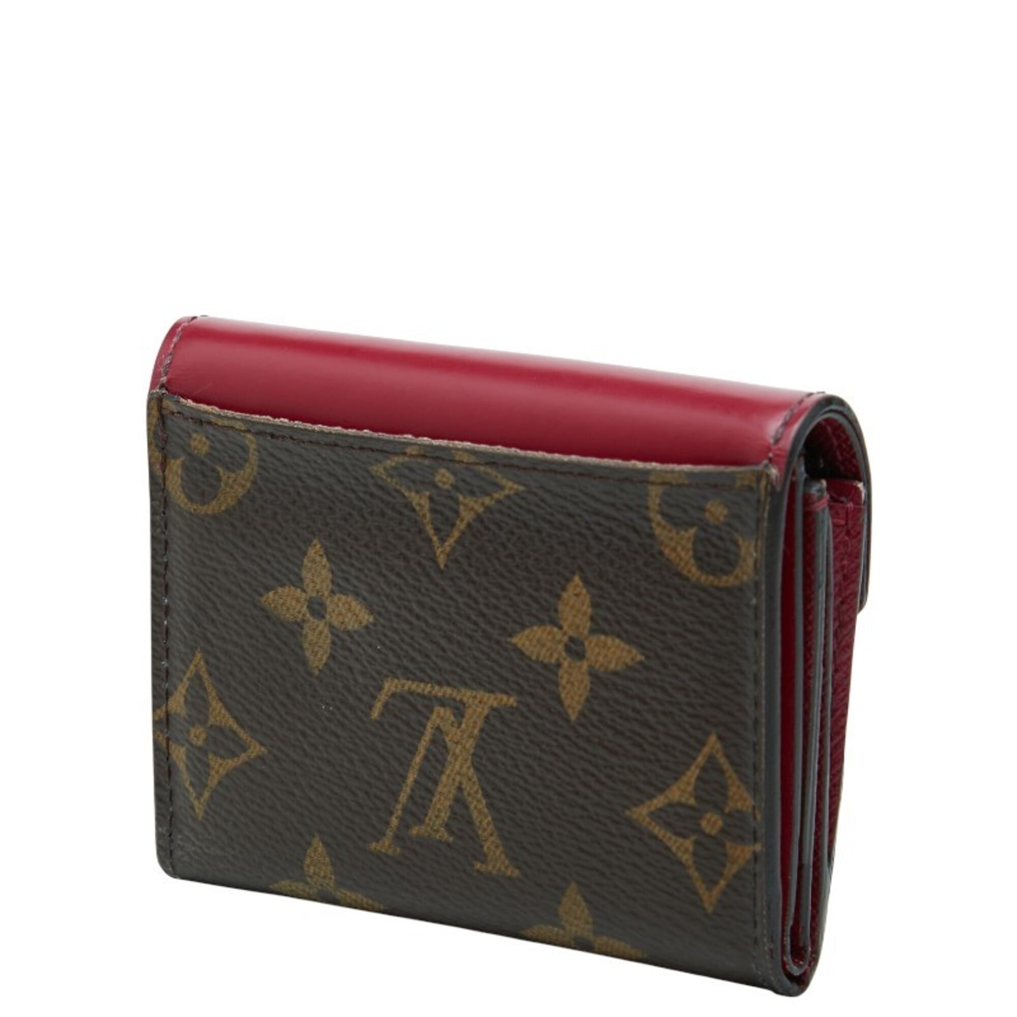 Louis Vuitton Brown Fuchsia Pink Pvc Leather Wallet (Tri-Fold) (Pre-Owned)