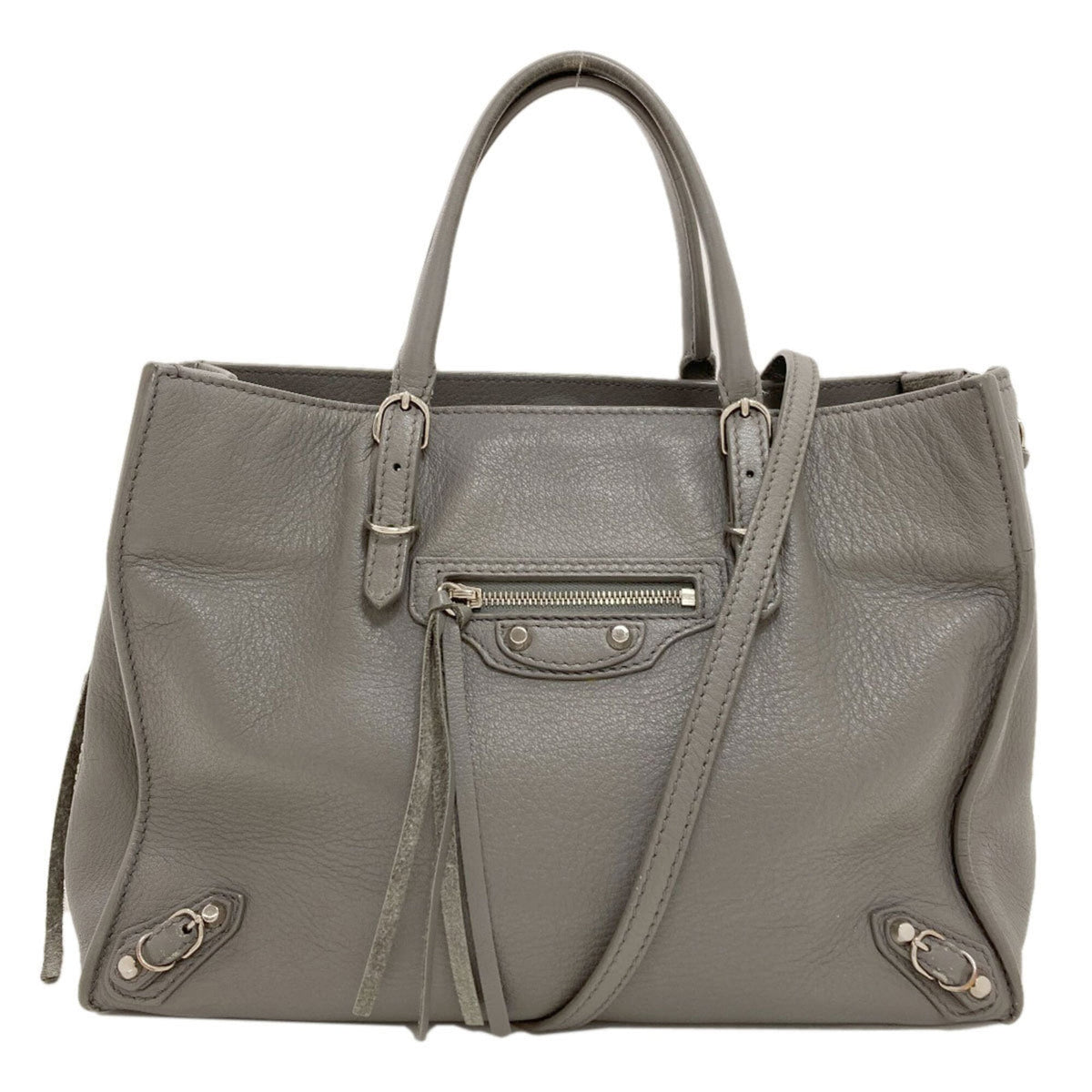 Balenciaga Gray Leather Handbag (Pre-Owned)
