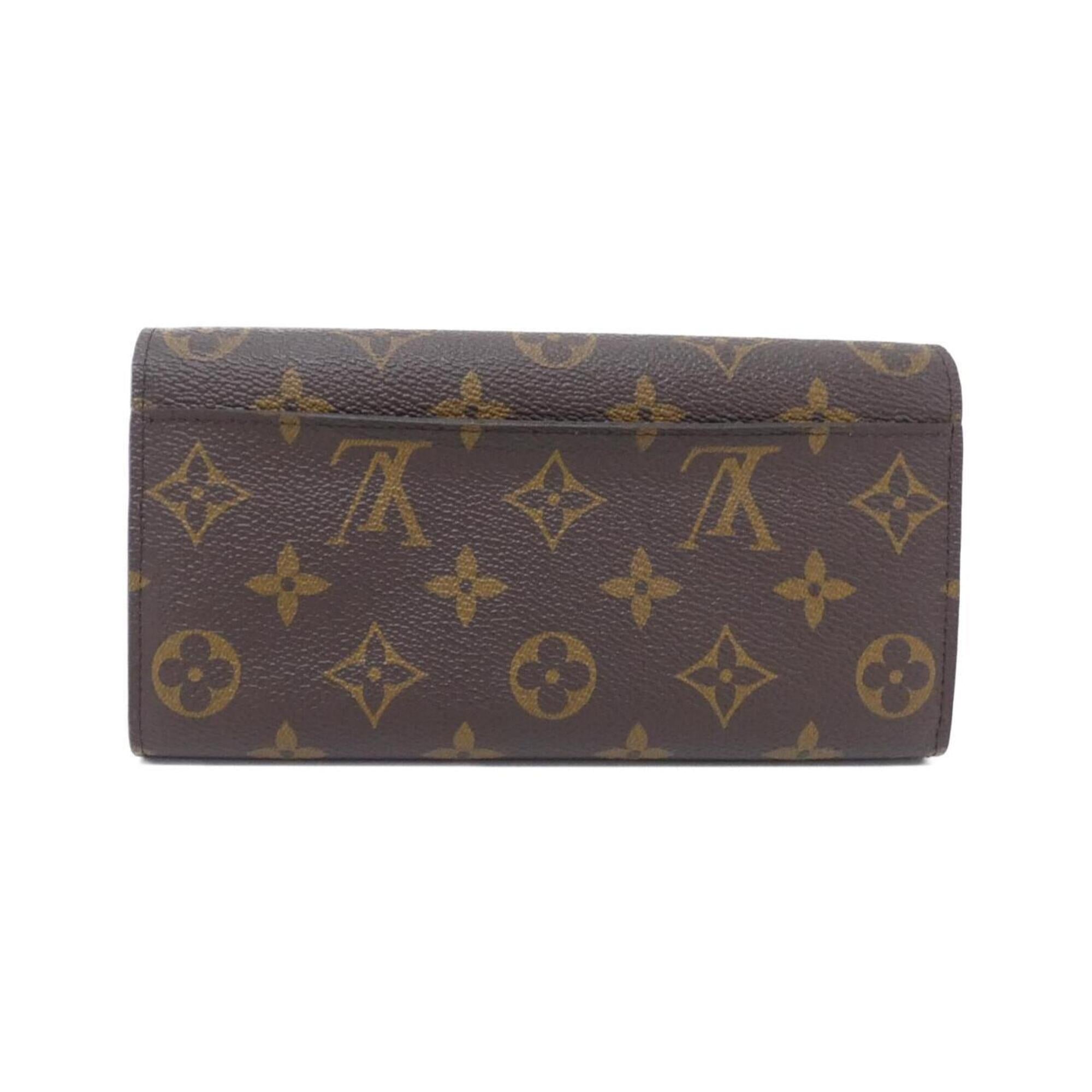Louis Vuitton Marron Coated Canvas Long Wallet (Bi-Fold) (Pre-Owned)