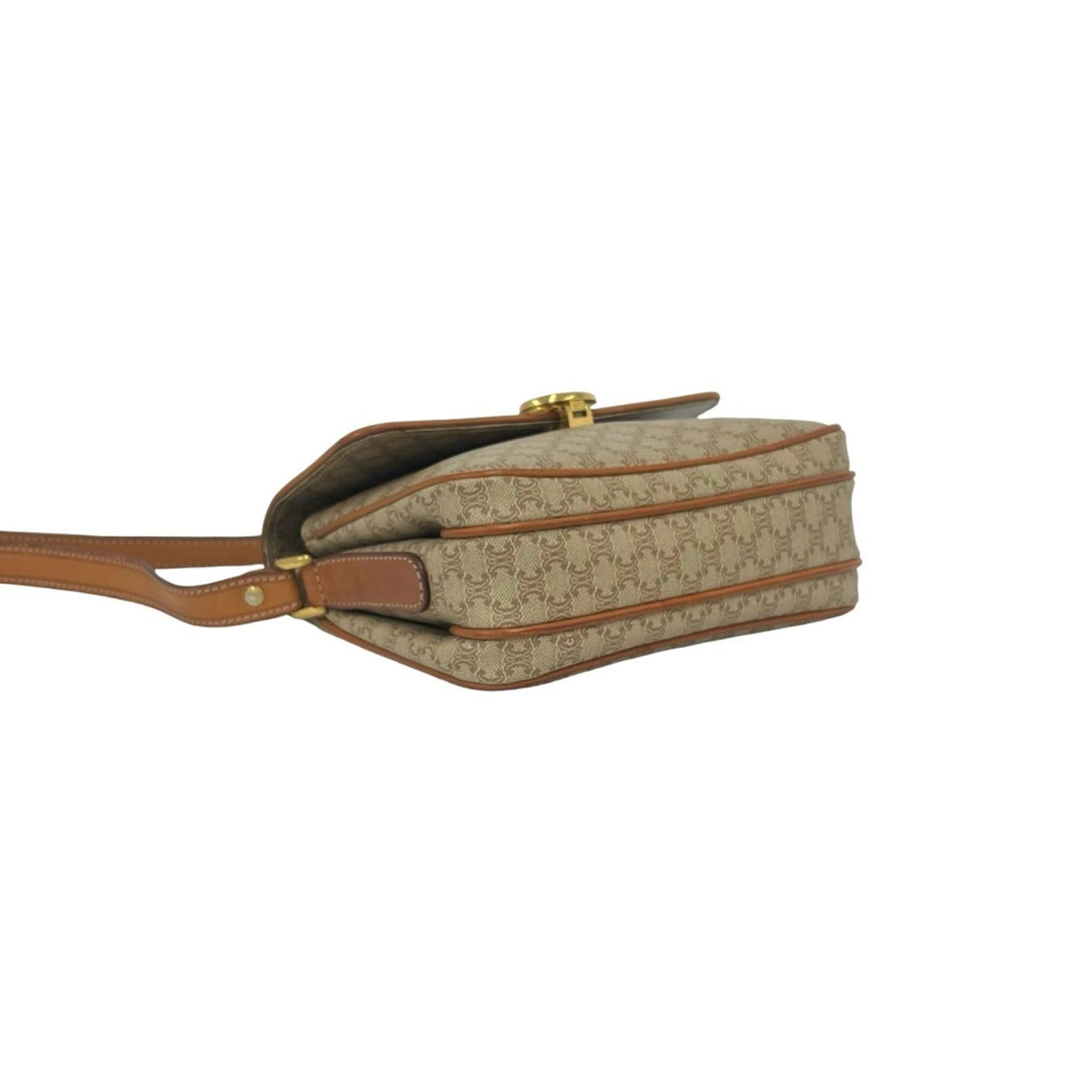 Celine Beige Brown Leather Pvc Pochette Shoulder Bag (Pre-Owned)