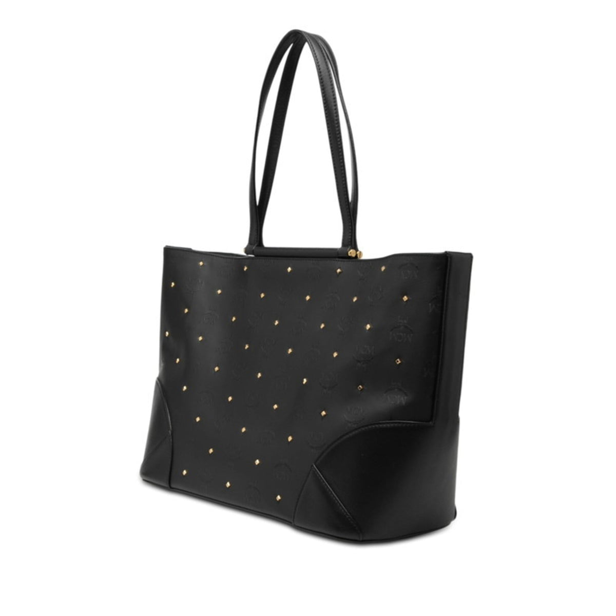 Mcm Black Leather Pvc Shoulder Bag Tote Bag (Pre-Owned)