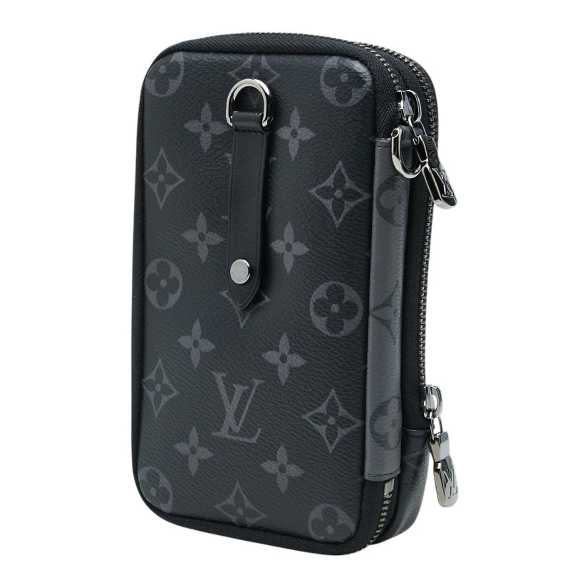 Louis Vuitton Black Gray Pvc Leather Pouch (Pre-Owned)
