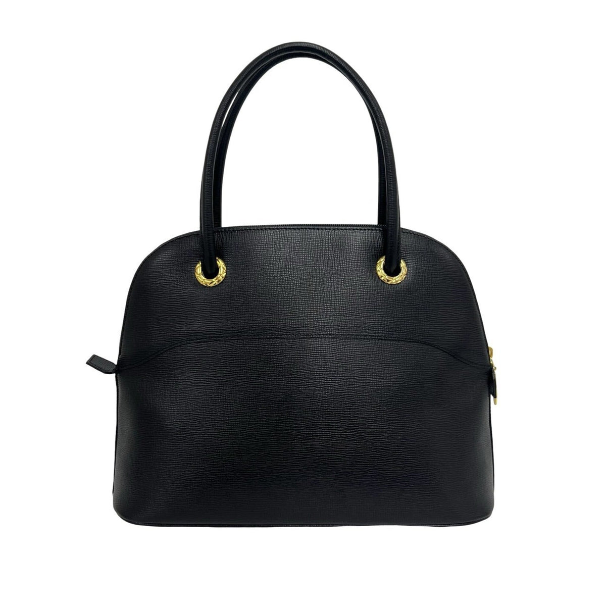 Burberry Black Leather Handbag Tote Bag (Pre-Owned)