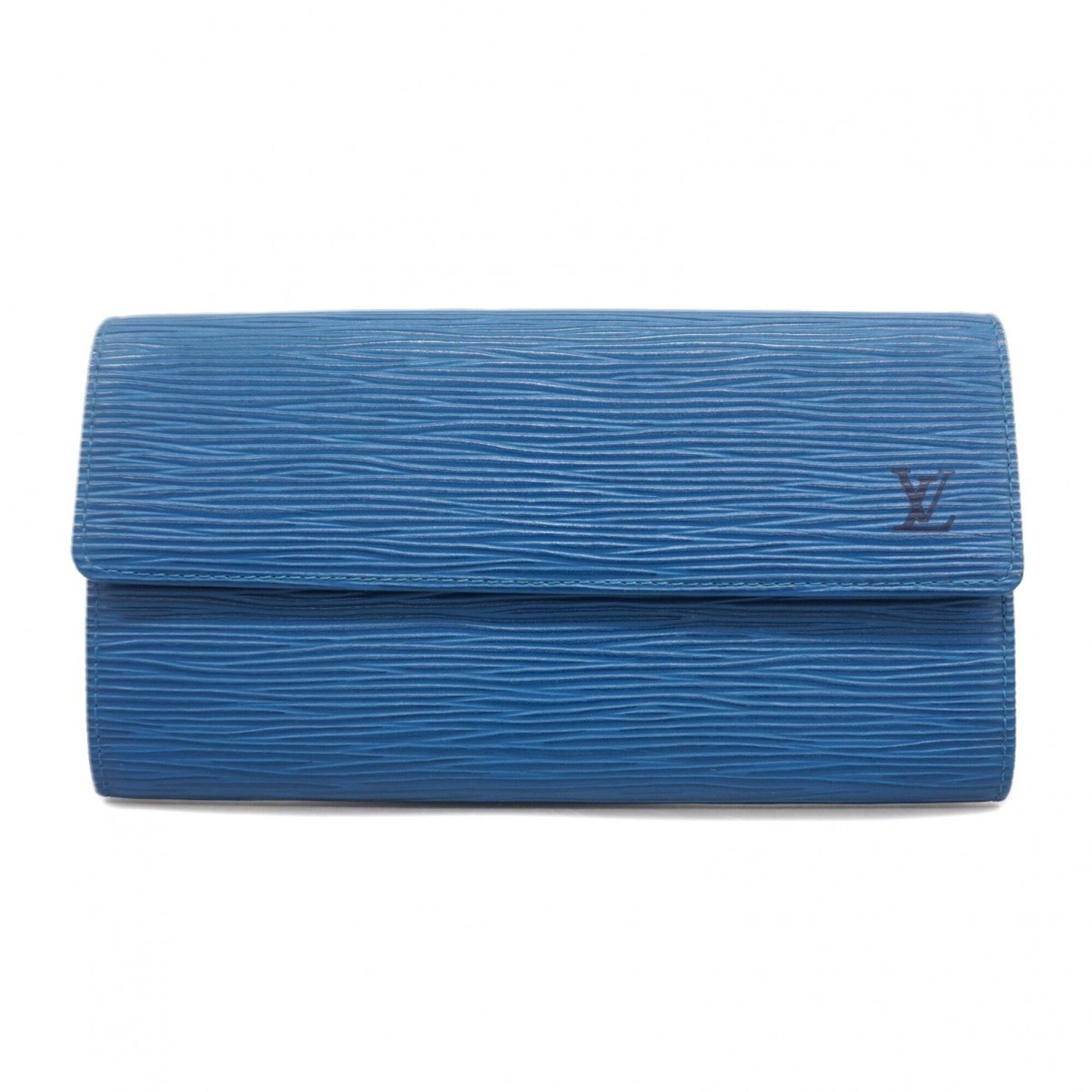 Louis Vuitton Toledo Blue Long Wallet (Bi-Fold) (Pre-Owned)