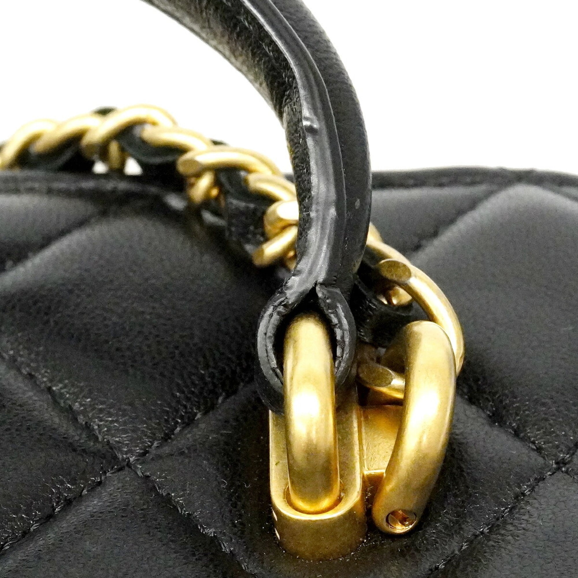 Chanel Black Leather Vanity Bag (Pre-Owned)