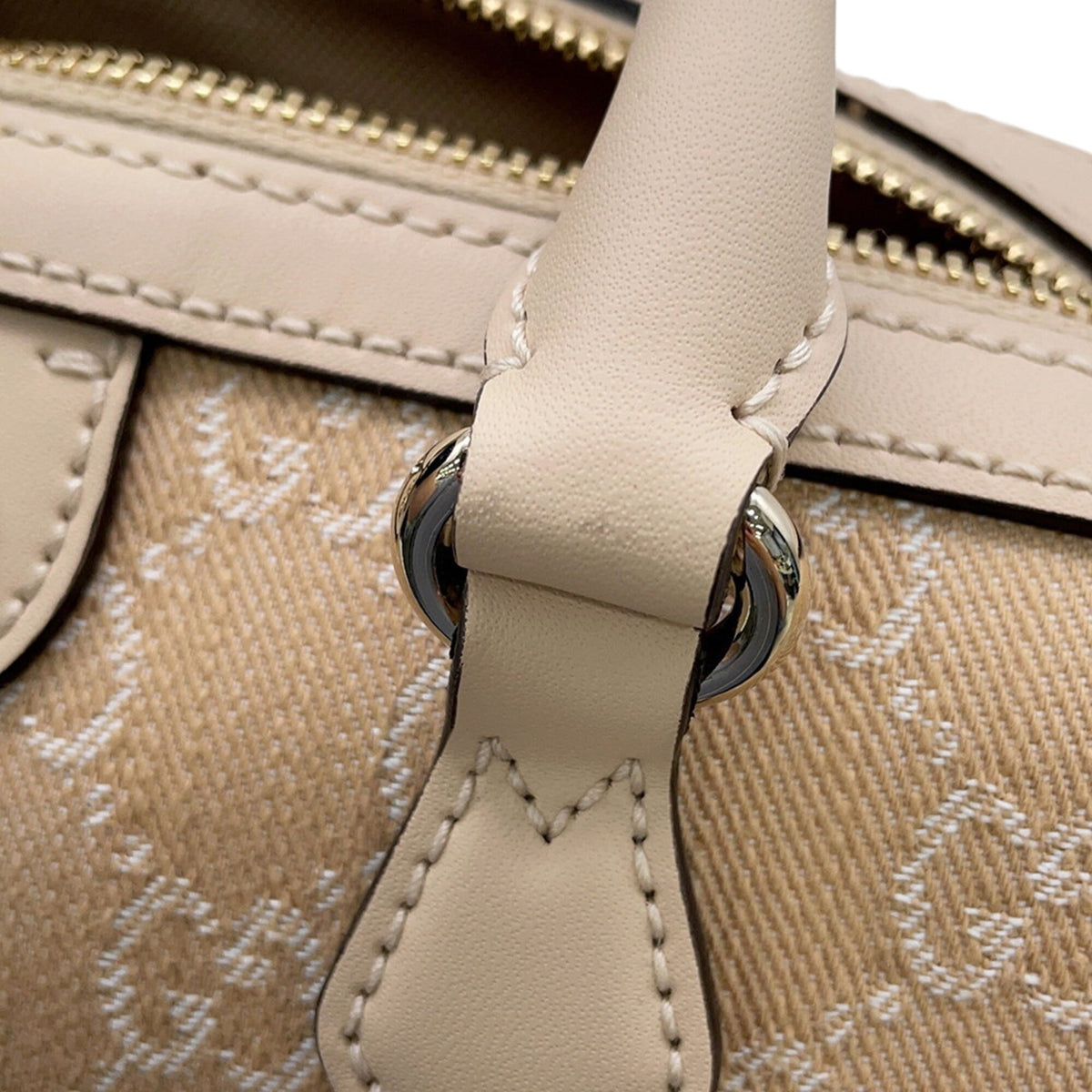 Gucci Beige Champagne Gold Gg Supreme Boston Bag Handbag (Pre-Owned)
