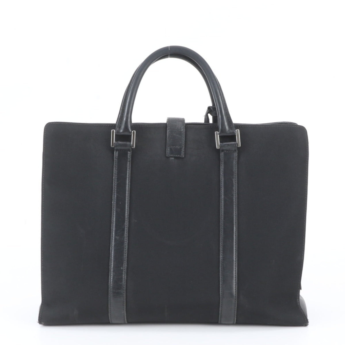 Gucci Black Leather Nylon Handbag (Pre-Owned)