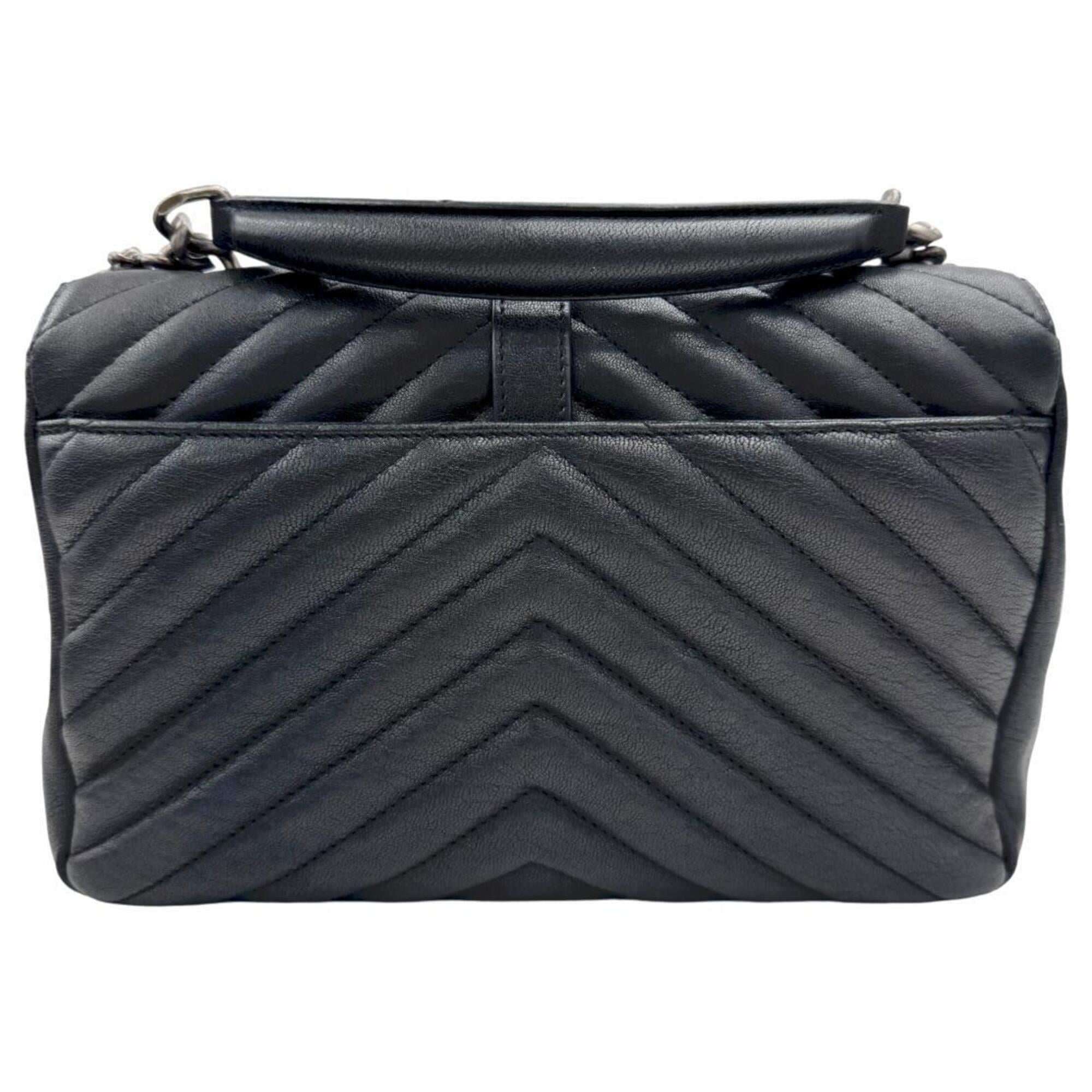 Saint Laurent Black Leather Shoulder Bag (Pre-Owned)