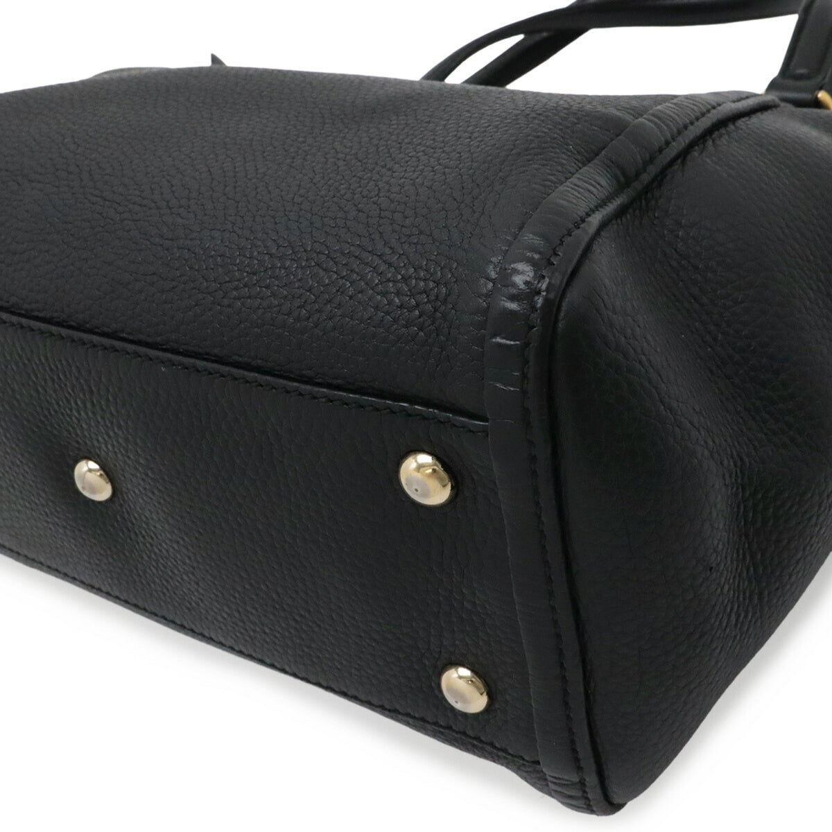 Gucci Black Leather Shoulder Bag Tote Bag (Pre-Owned)