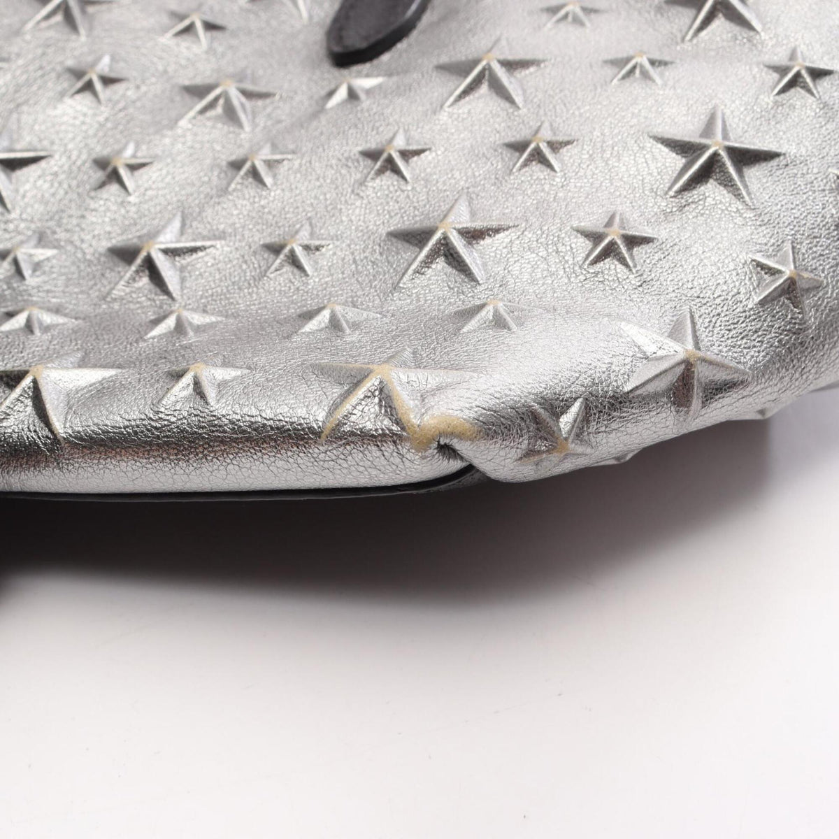 Jimmy Choo Black Silver Leather Handbag (Pre-Owned)