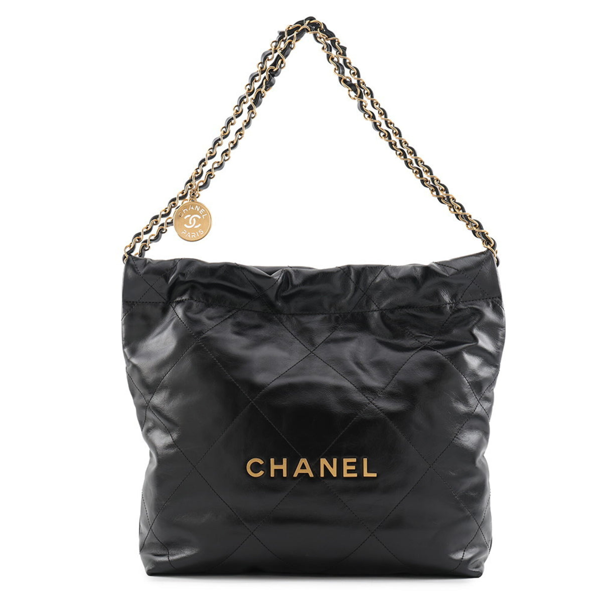 Chanel Black Leather Handbag Pouch (Pre-Owned)