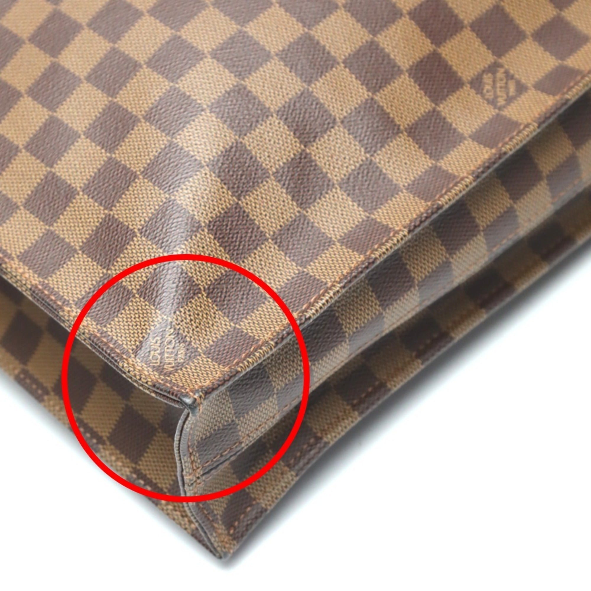 Louis Vuitton Brown Damier Canvas Ebene Damier Canvas Handbag Tote Bag (Pre-Owned)
