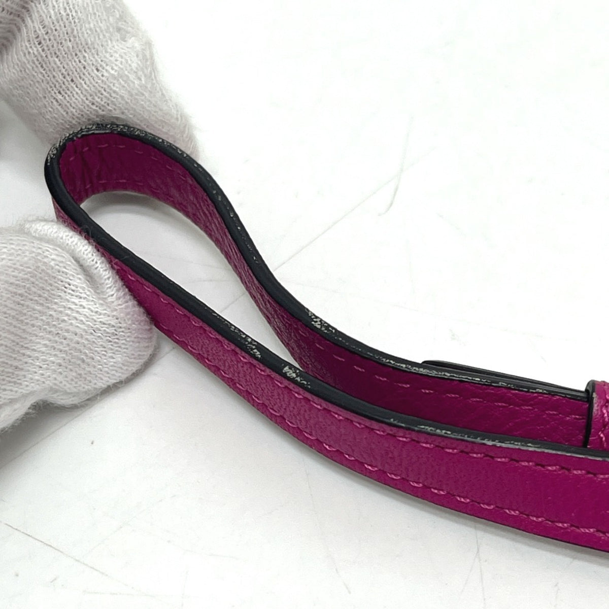 Loewe Pink Purple Leather Handbag Pouch (Pre-Owned)