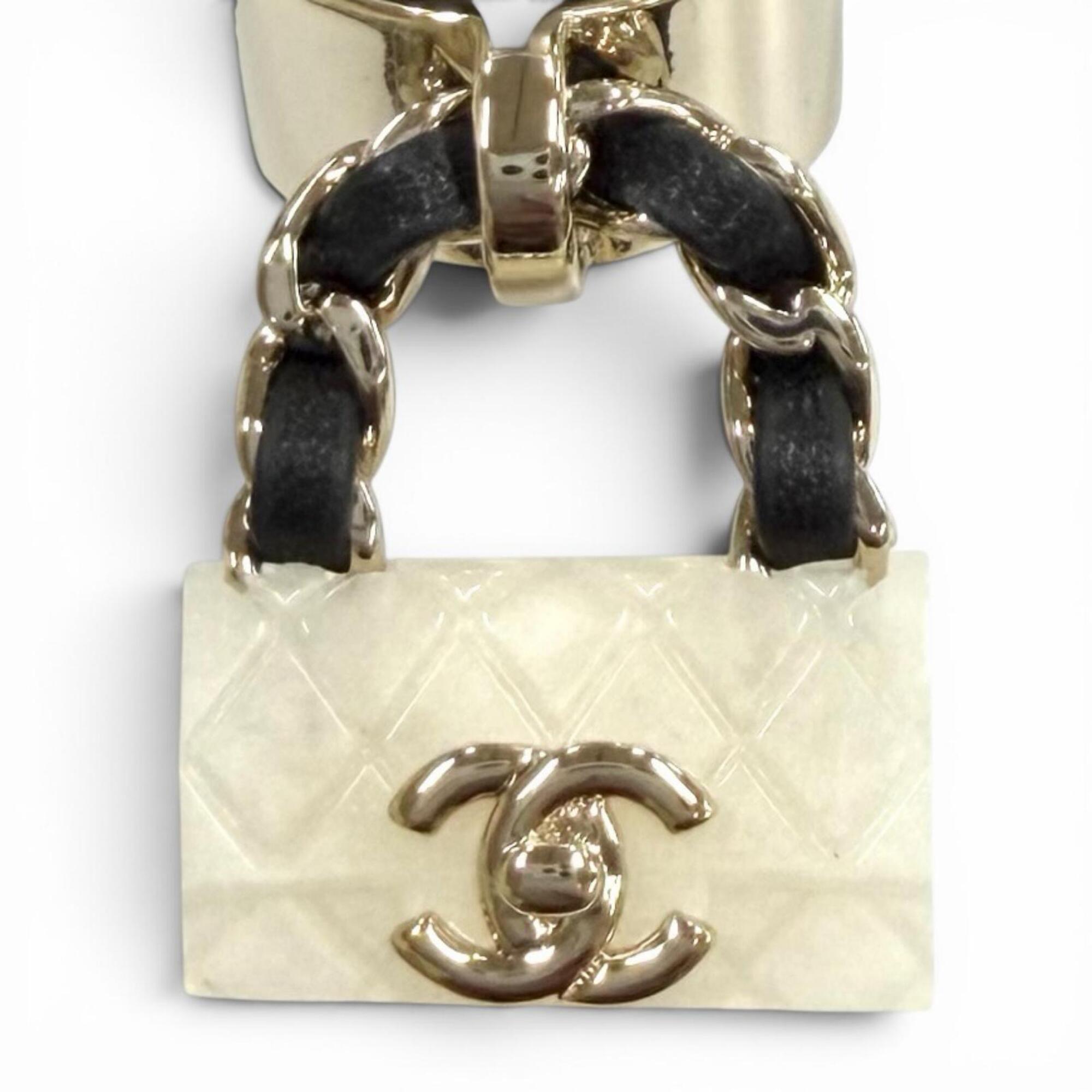 Chanel Black White Band Ring (Pre-Owned)